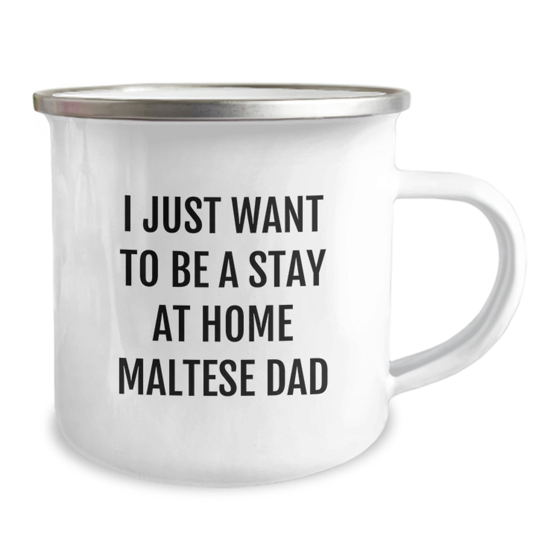 Maltese Dog Dad Gifts, Funny Camping Mugs for Graduation - 'I Just Want To Be A Stay At Home Maltese Dad' from Men, Gifts for Maltese Dog Lovers, Family, Friends - Image 2