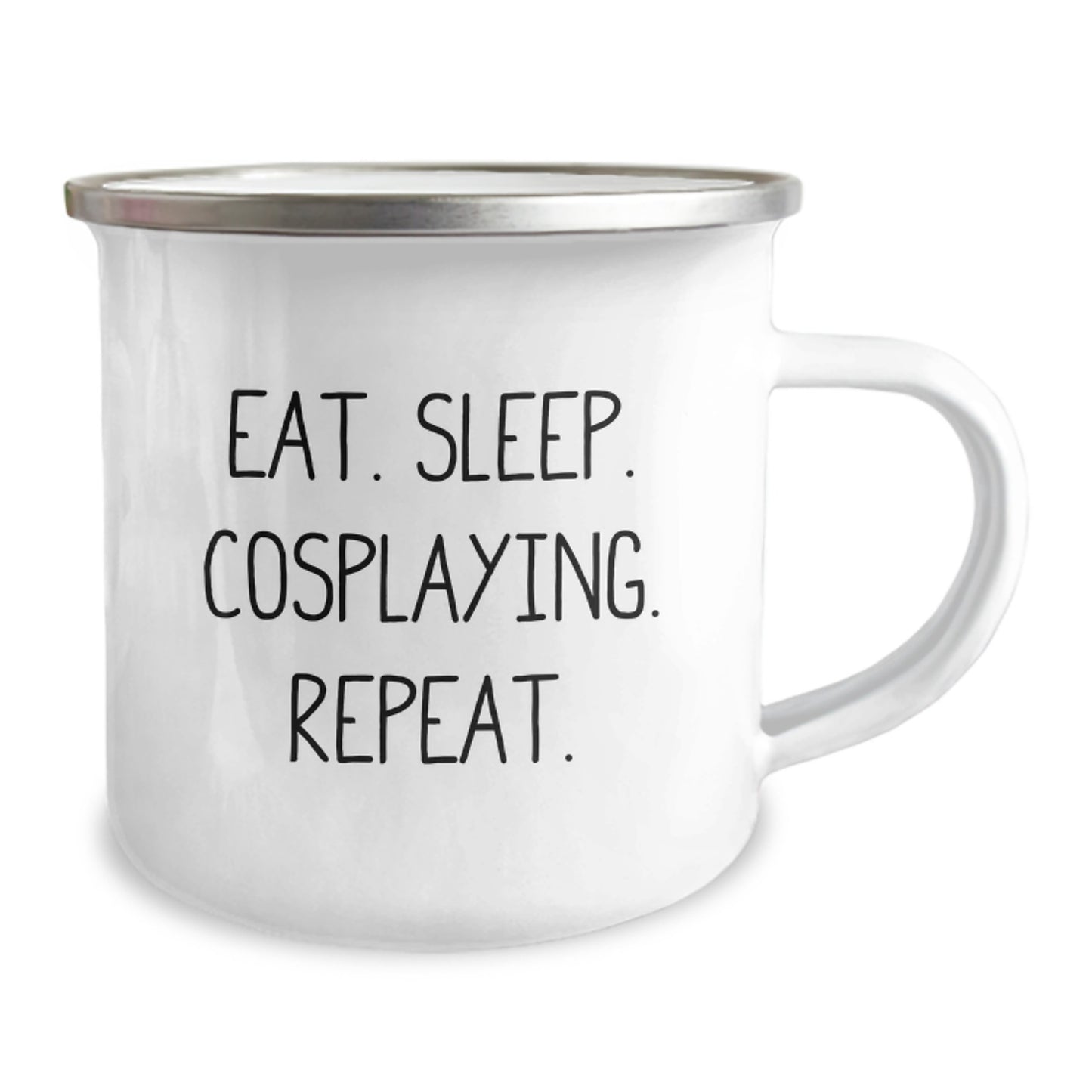Funny Cosplaying Gifts for Friends, Men, and Women - Eat. Sleep. Cosplaying. Repeat. Stainless Steel Camping Mug for Birthday - Image 2