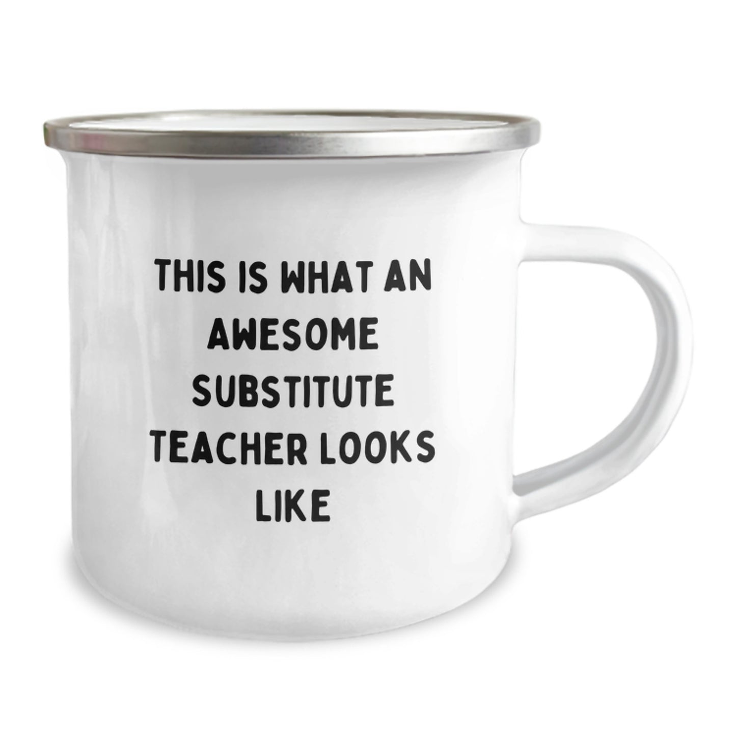 Funny Camping Mug for Substitute Teacher, This Is What Awesome Looks Like, Birthday Unique Gifts from Friends, Perfect for Coworkers, Family, or Men and Women - Image 2