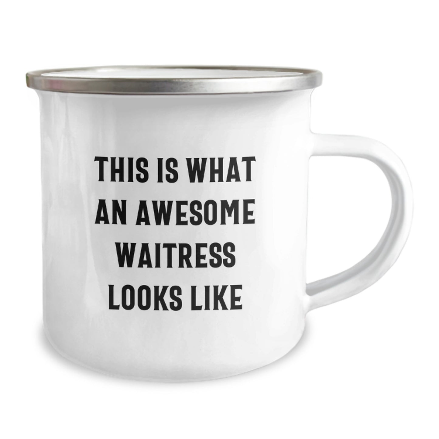 Funny Waitress Gifts, This Is What An Awesome Waitress Looks Like, Stainless Steel Camping Mug, Birthday Unique Gifts from Friends, Gifts for Waitress - Image 2