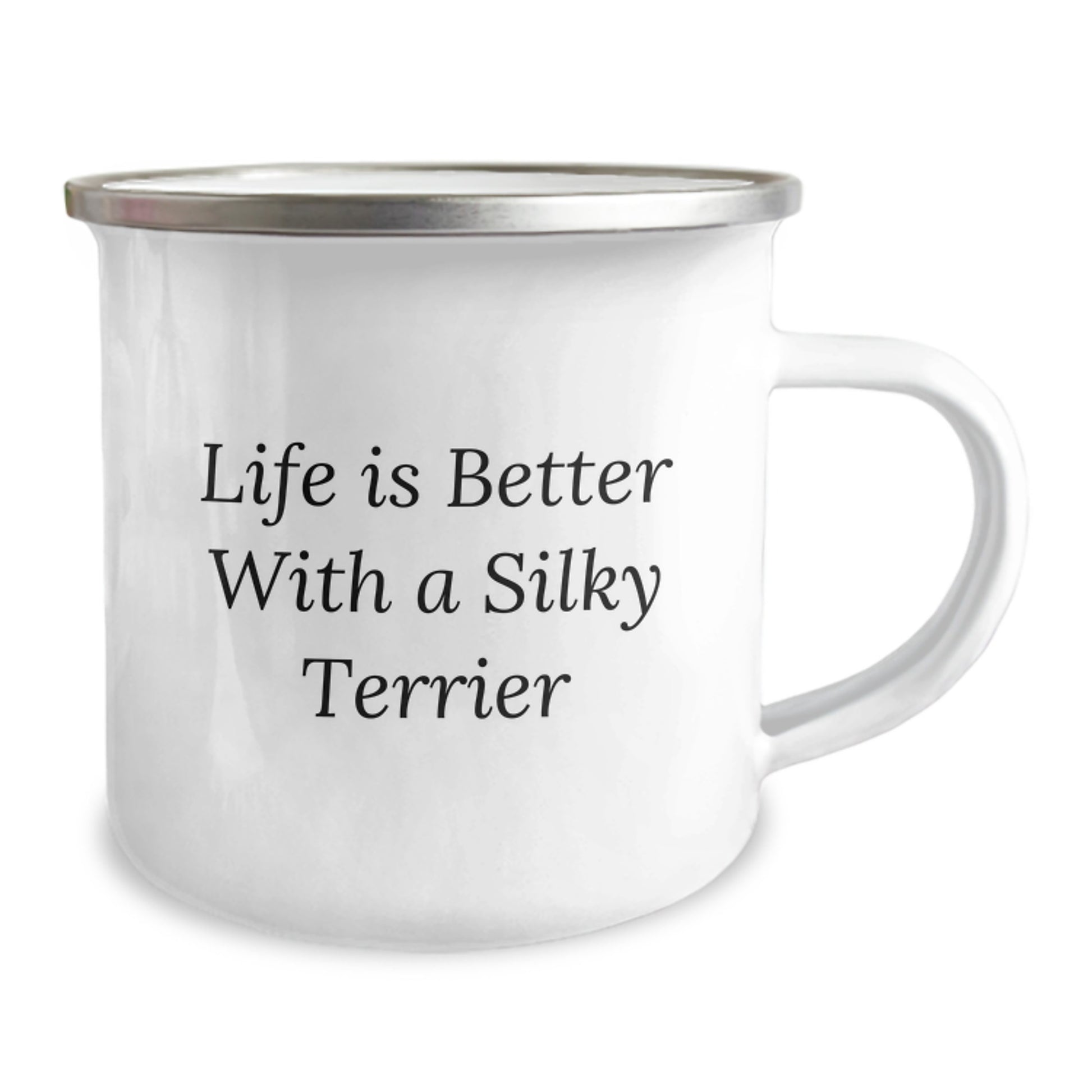 Silky Terrier Dog Lover Gifts from Friends for Birthday - Camping Mug, 'Life Is Better With A Silky Terrier', Unique Gift for Silky Terrier Dog Enthusiasts, Men, Women, Family - Image 2
