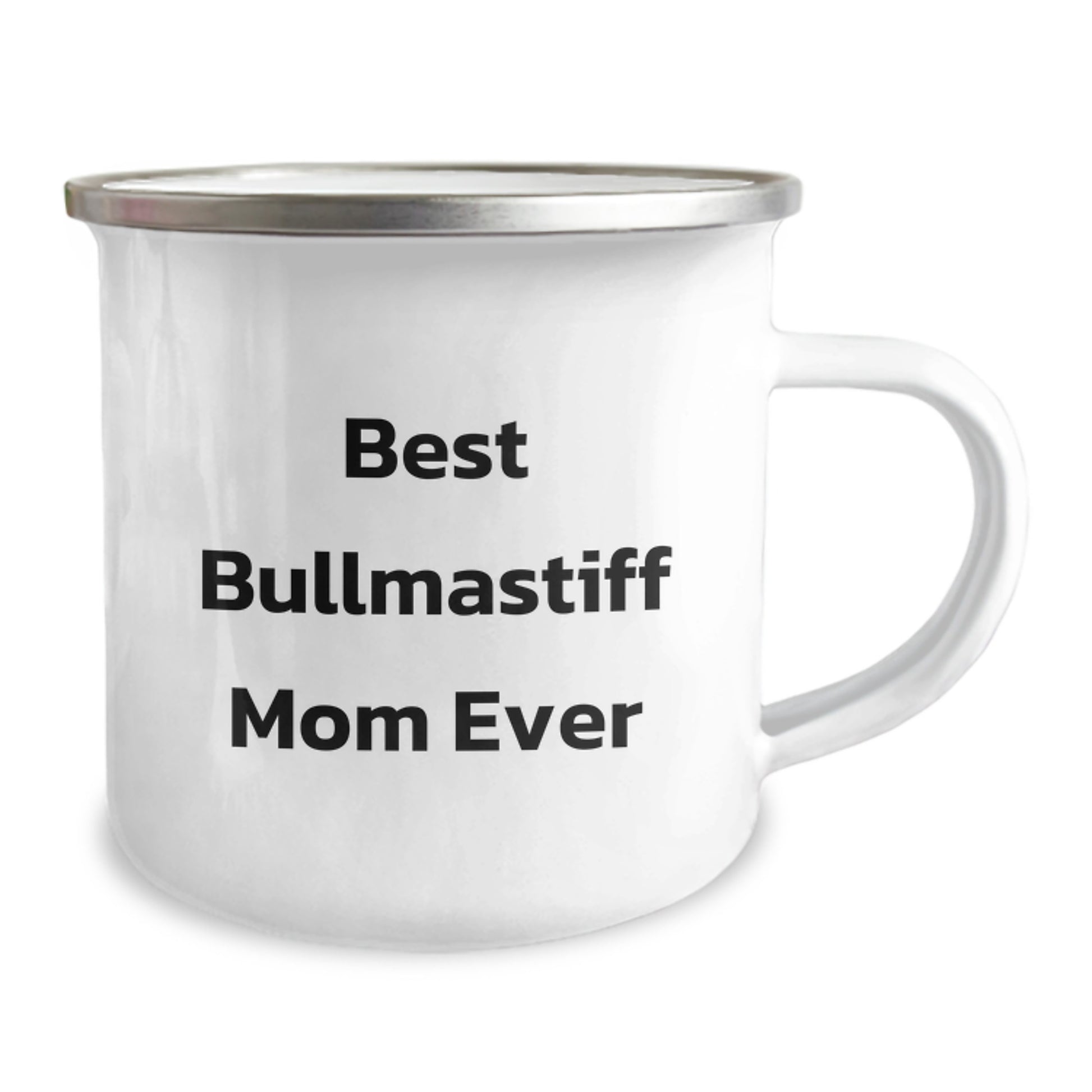 Bullmastiff Dog Lover's Funny Birthday Unique Gift from Friends - Best Bullmastiff Mom Ever Quote on Camping Mug, 12 oz Stainless Steel - Image 2