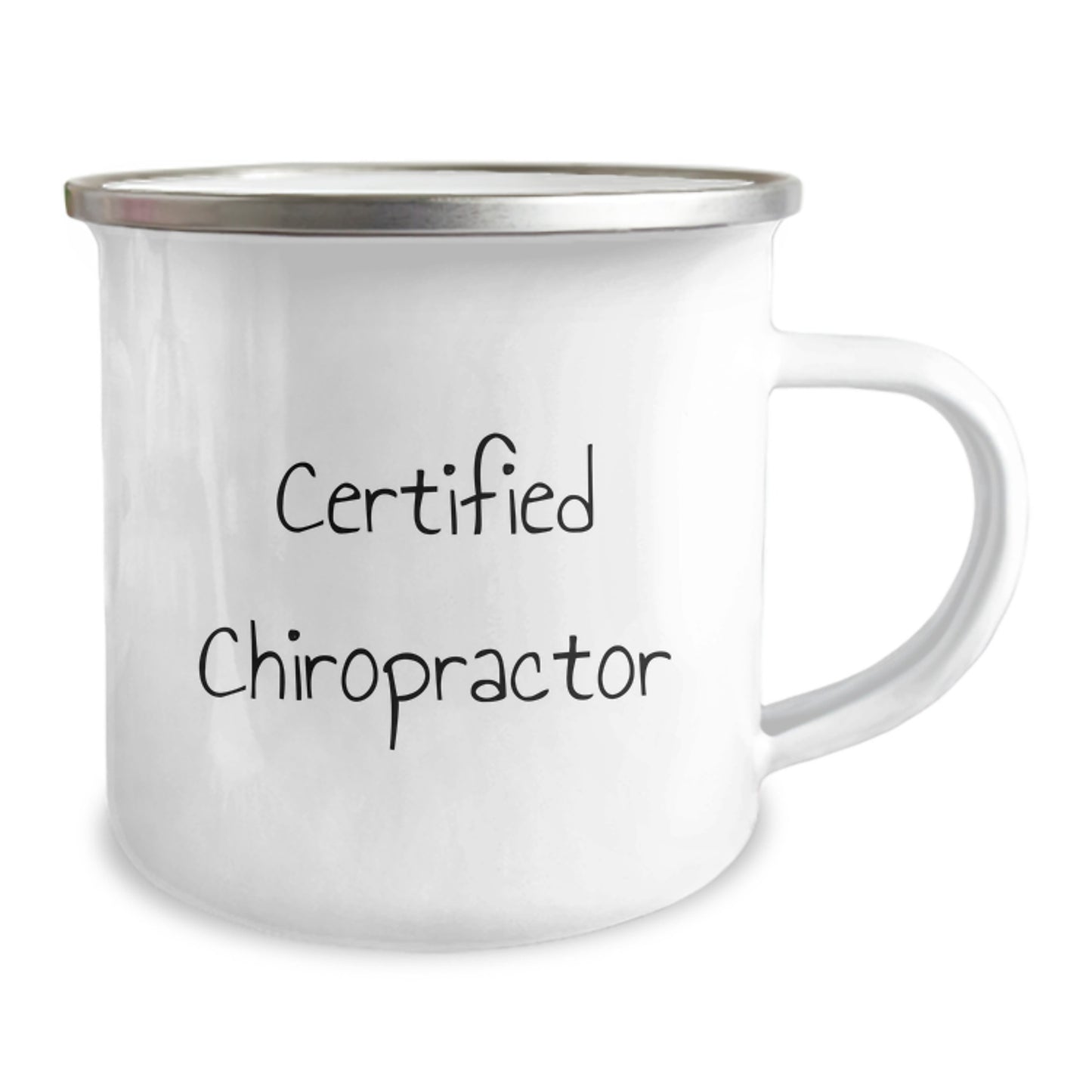 Funny Chiropractor Gifts from Family for Birthday Camping Mug - 'You're Adjusting Well' Quote, Certified Chiropractor Approved, 12 oz Stainless Steel with Enamel Finish - Image 2