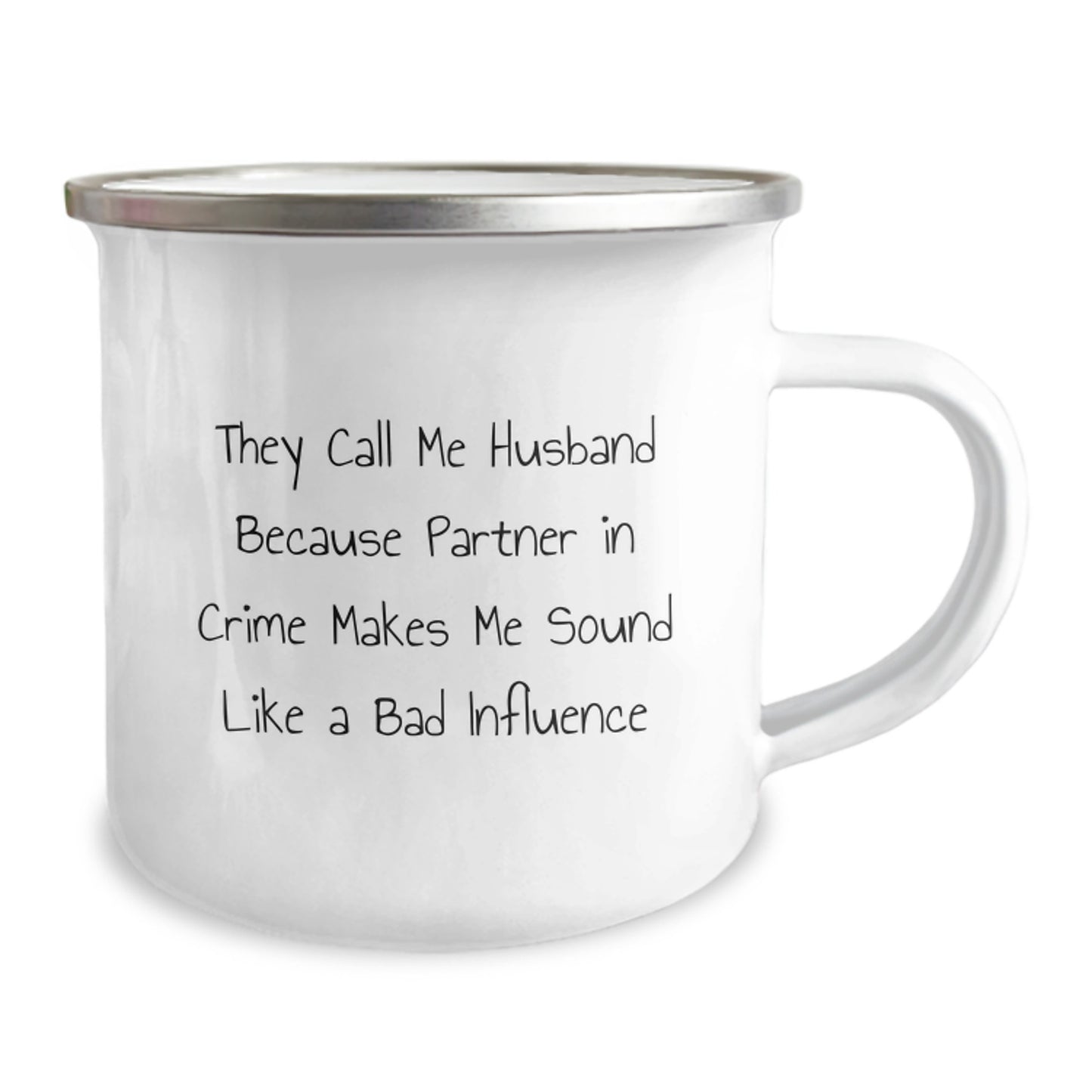 Funny Husband Gifts, Camping Mug for Husband Birthday, They Call Me Husband Because Partner In Crime Makes Me Sound Like A Bad Influence, Men Gifts from Women - Image 2