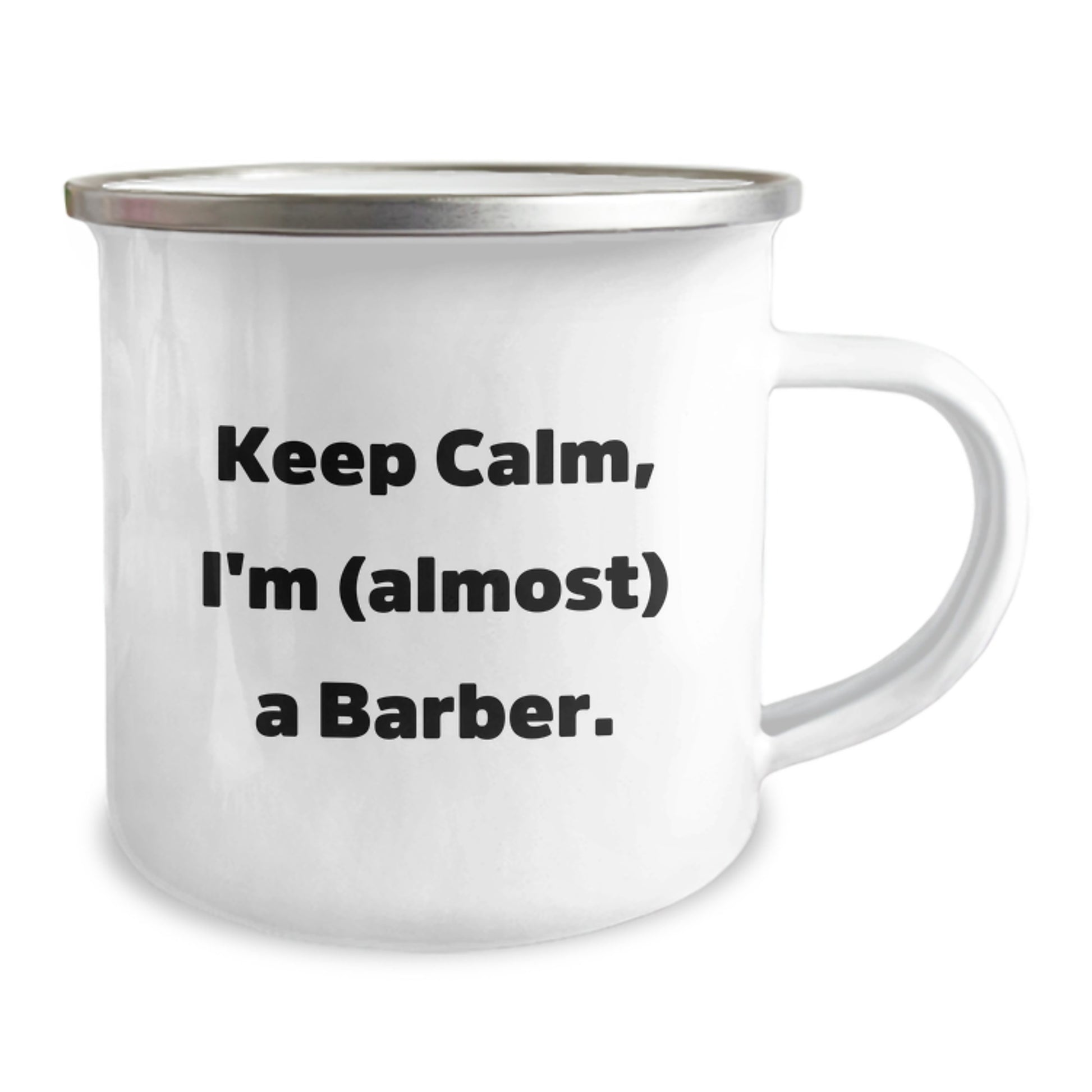 Encouraging Barber Gifts for Men, Funny Keep Calm Mug for Graduation, Camping Mug for Friends and Family, Gifts from Men to Barber - Image 2