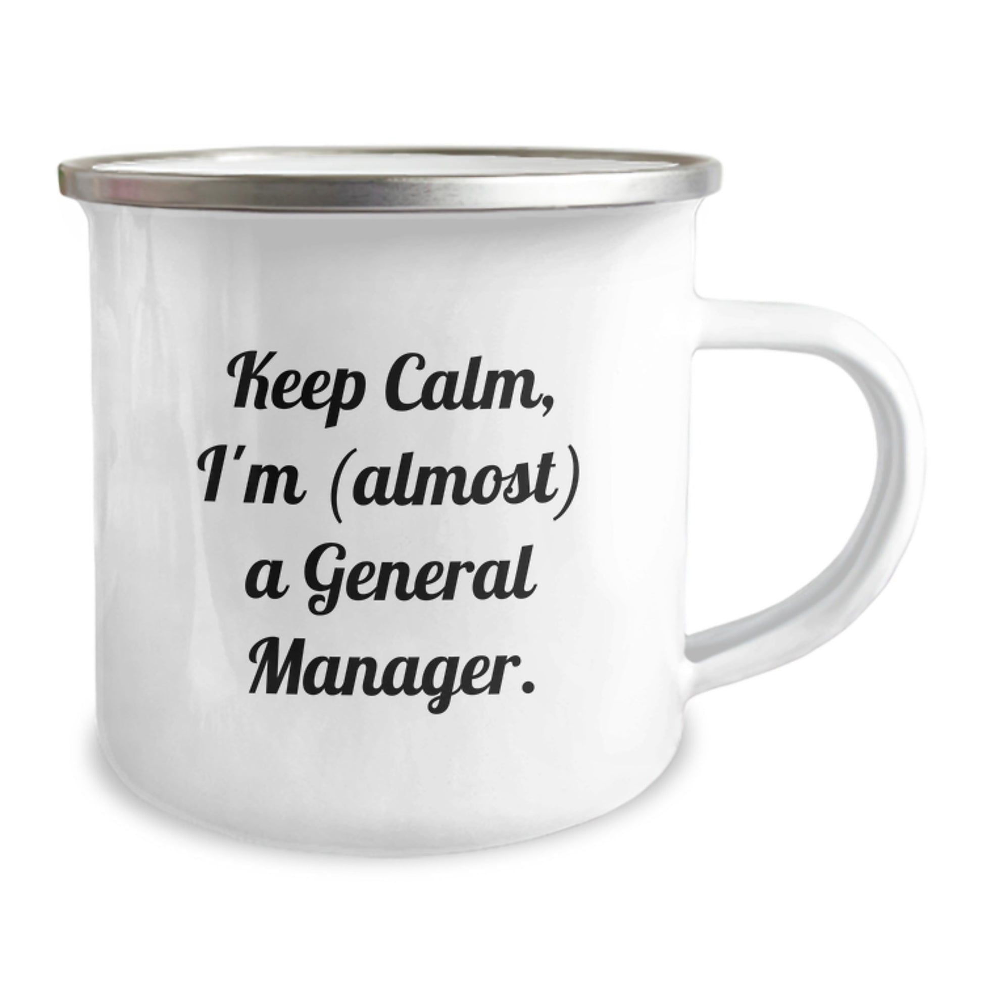 Funny General Manager Gifts, Keep Calm I'm (almost) A General Manager Camping Mug for Graduation, Gifts from Men, Women, Friends to General Manager, Unique and Inspirational - Image 2