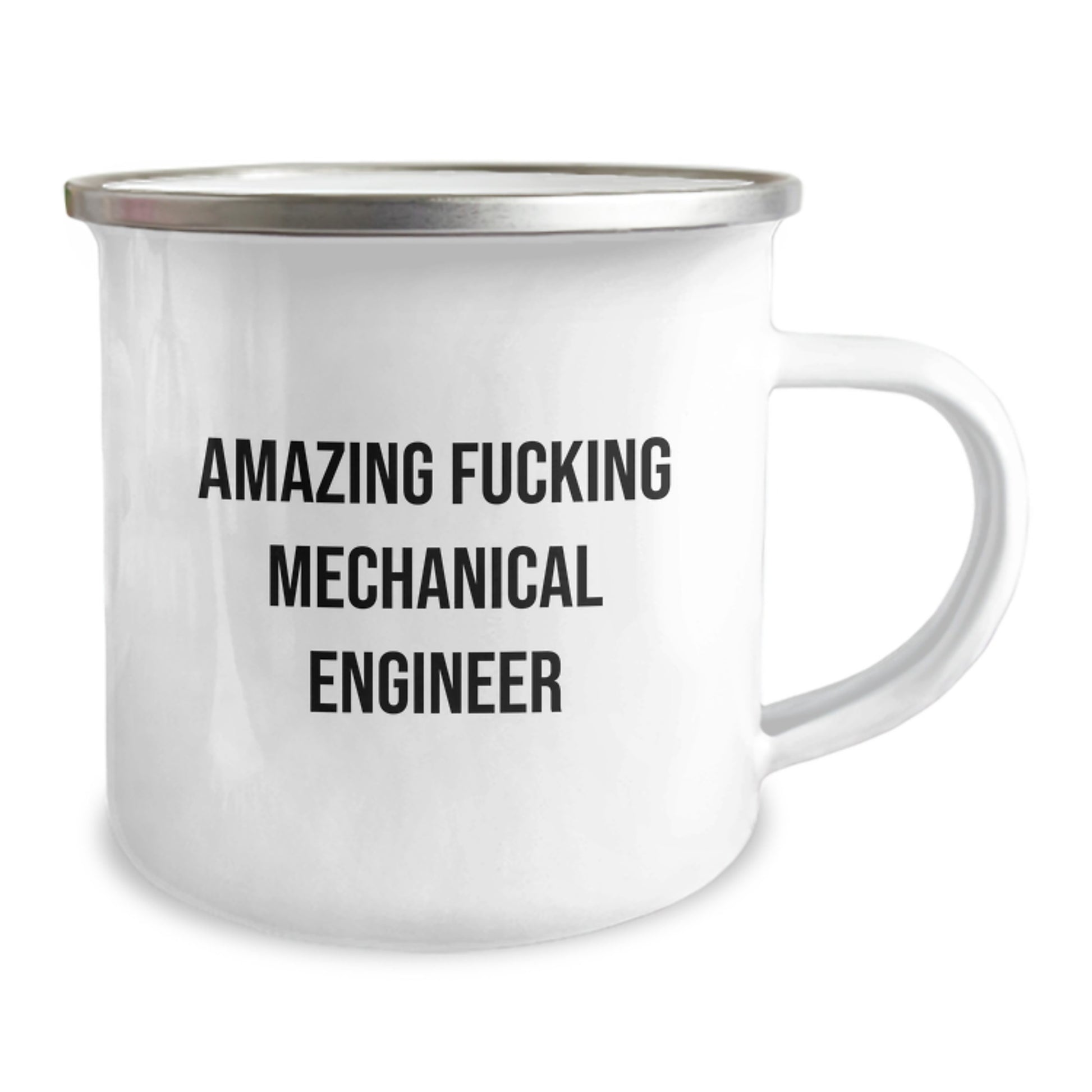 Inspirational Mechanical Engineer Gifts for Men, Funny Quote 'Amazing F--king Mechanical Engineer' on Camping Mug for Graduation, Ideal Gift from Family to Friends - Image 2