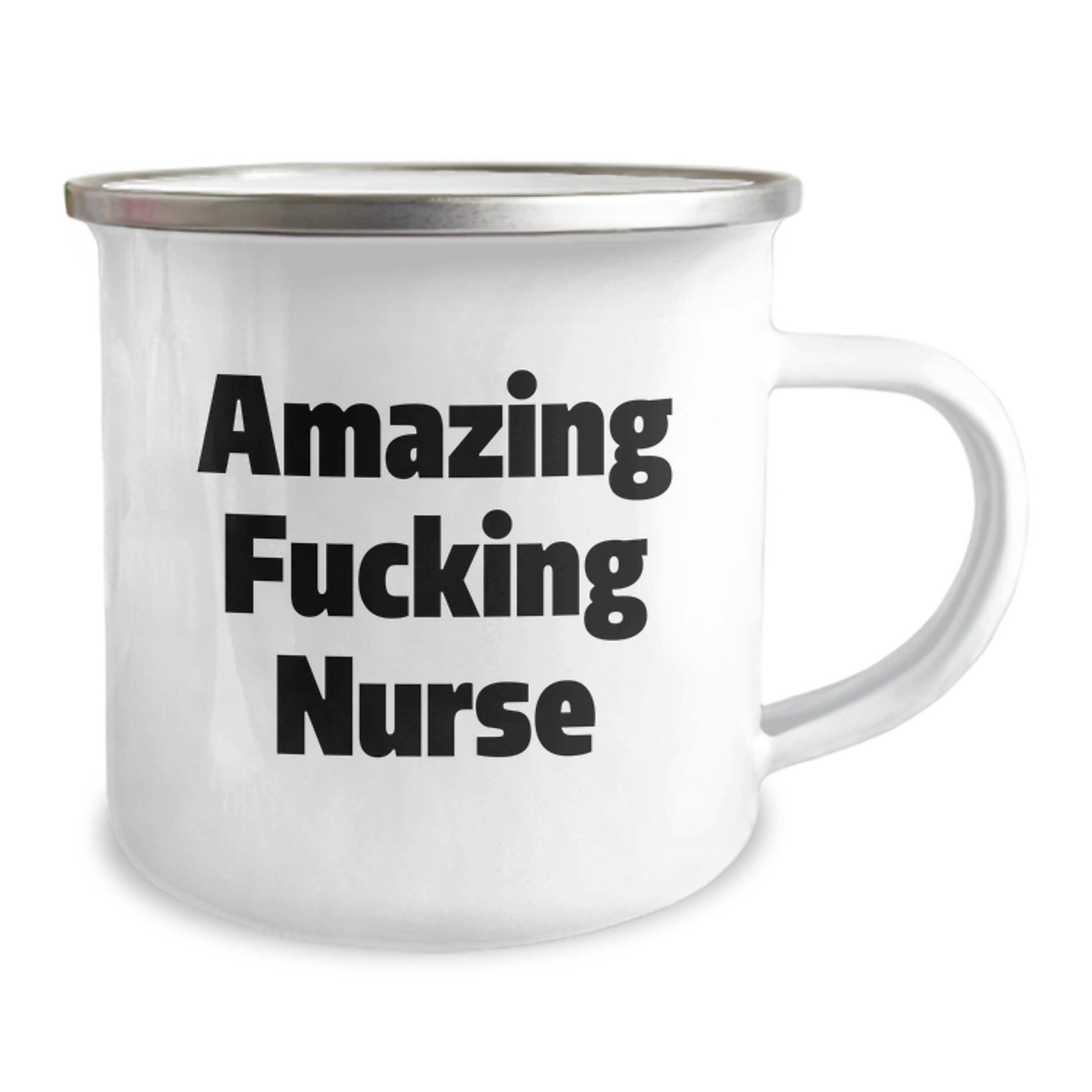Funny Amazing F--king Nurse Gifts from Friends to Nurse Graduation Unique Celebrations with 12 oz Camping Mug - Image 2