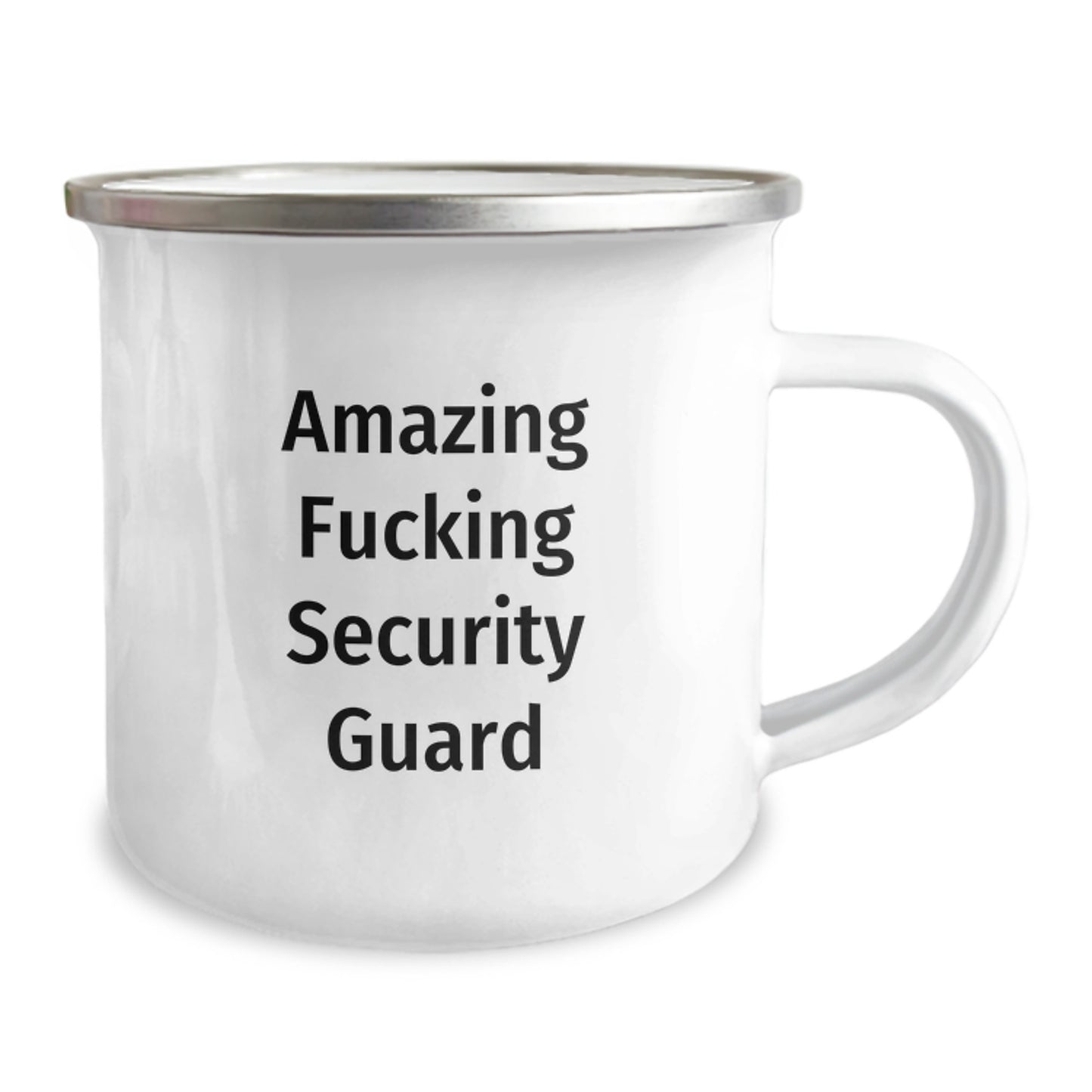 Funny Security Guard Gifts from Friends - Amazing Security Guard Quote on Camping Mug for Graduation, 12 oz Stainless Steel with Enamel Finish - Image 2