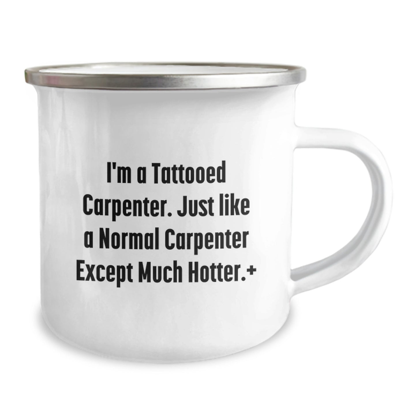 Funny Carpenter Gifts for Him, I'm A Tattooed Carpenter... Camping Mug, Unique Graduation Gifts from Dad to Son, Perfect for Men - Image 2