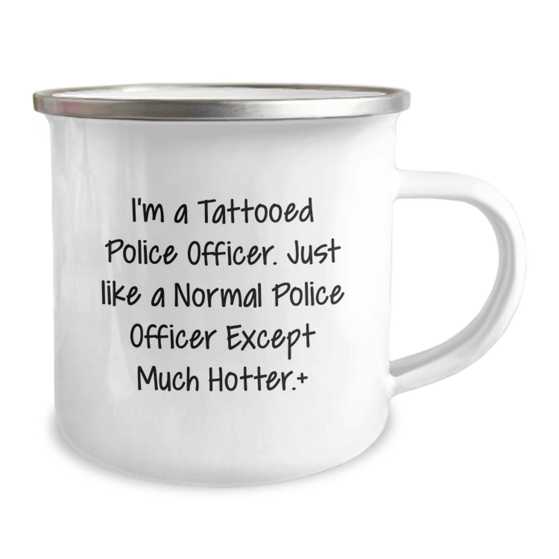 Police Officer Gifts, Funny Camping Mug for Graduation, Gifts from Friends to Men, 'I'm a Tattooed Police Officer' - Image 2