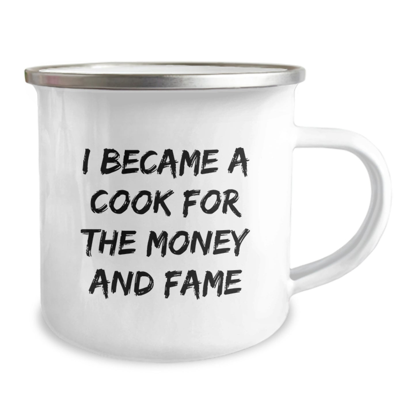 Funny Camping Mug Gifts for Cooks Who Became a Pro for Money and Fame, 12 oz, Stainless Steel with Enamel Finish, Gifts from Family to Cook, Perfect for Graduation - Image 2
