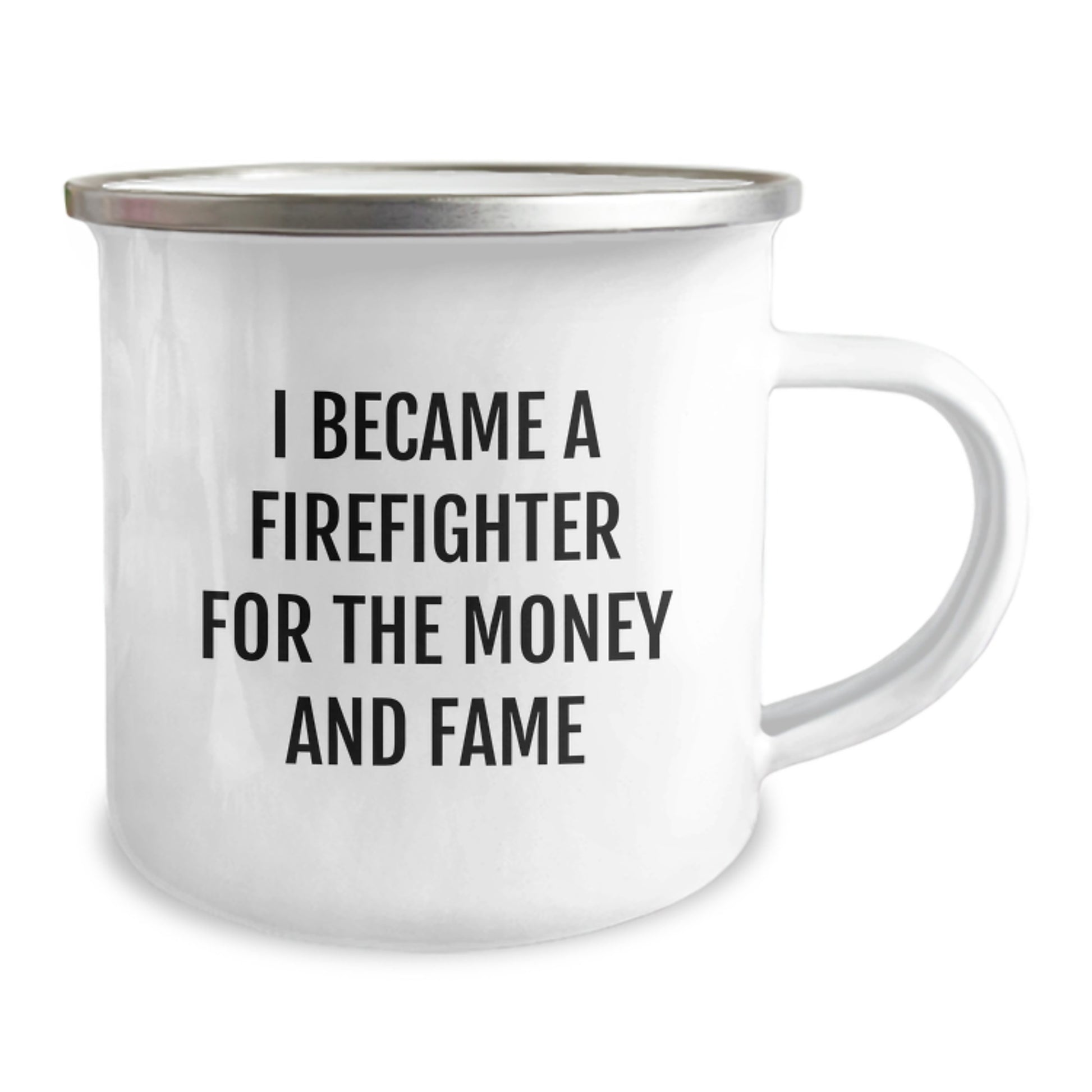 Firefighter Gifts for Him - Funny Camping Mug - I Became A Firefighter For The Money And Fame, Birthday Unique Gifts from Men to Firefighter, Firefighter Birthday Beer Mug - Image 2