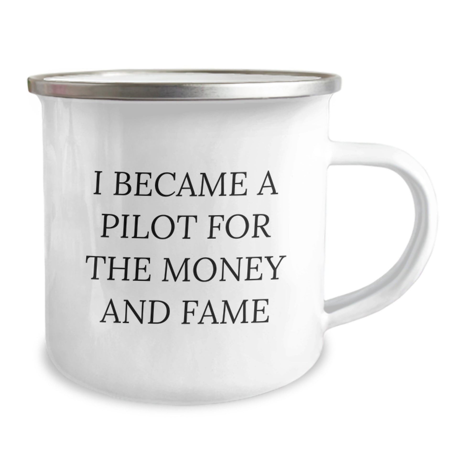 Pilot Gifts for Birthday - Camping Mug with Quote 'I Became A Pilot For The Money And Fame', Funny Gifts from Friends to Family - Image 2