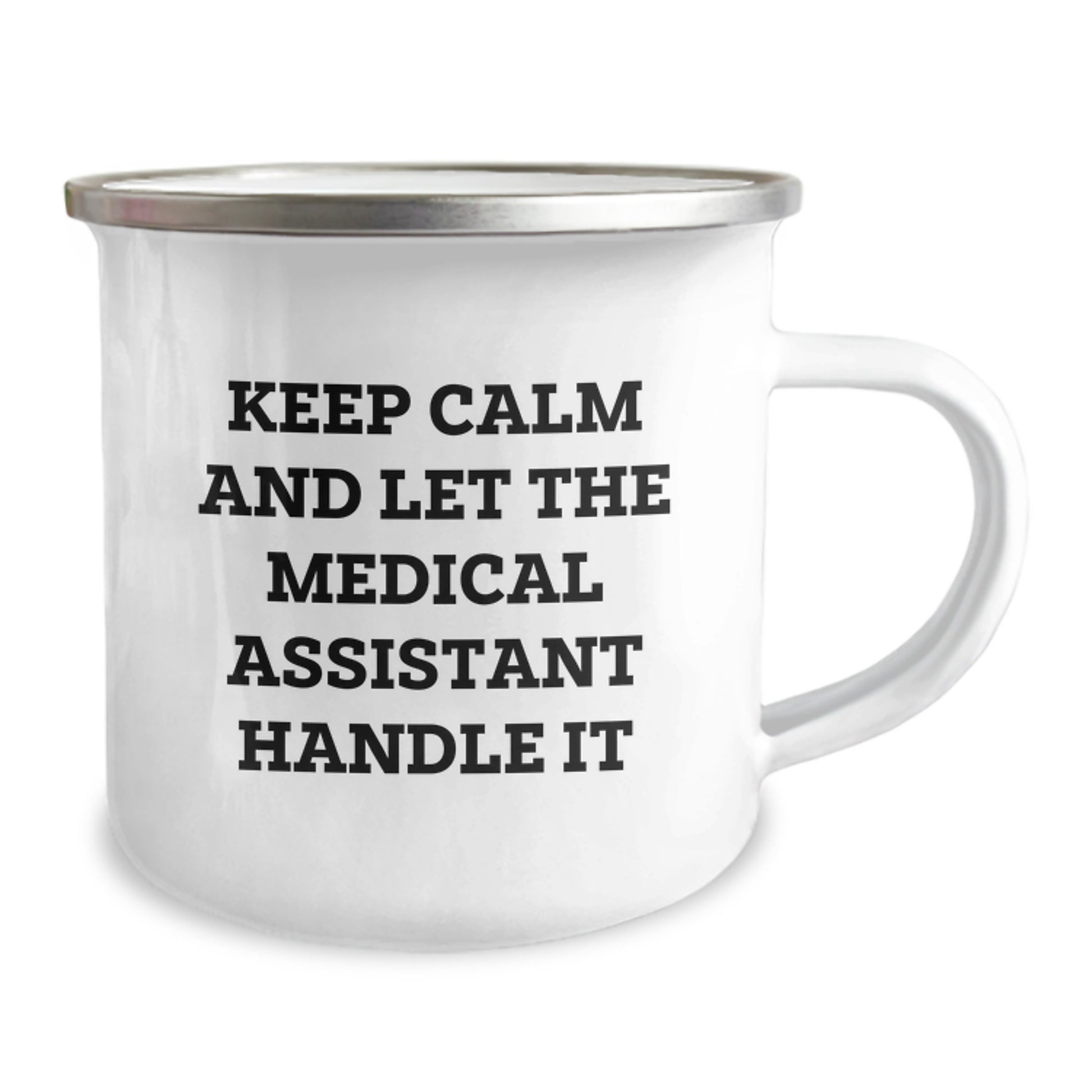Medical Assistant Gifts, Funny Quote Mugs for Men, Gifts from Friends to Medical Assistant Graduates - 12 oz Stainless Steel Camping Mug - Image 2