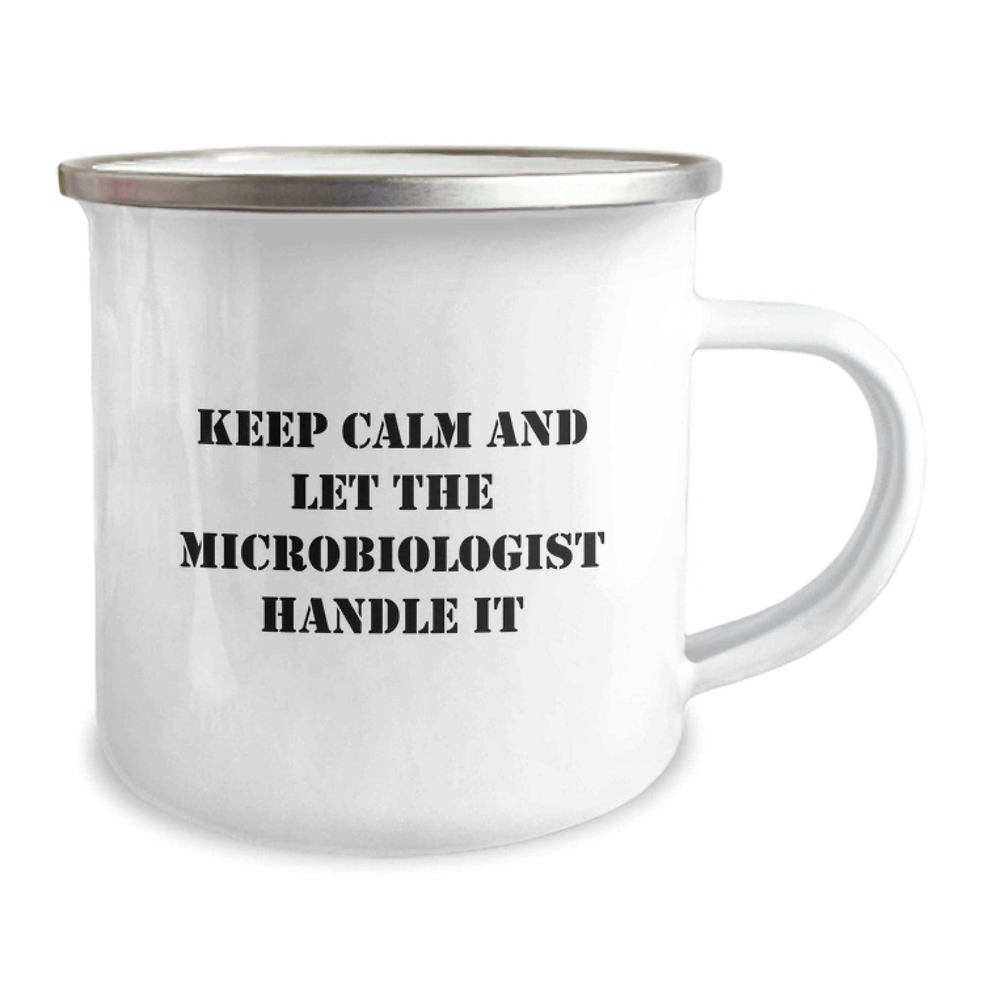 Funny Microbiologist Gifts for Him or Her - Keep Calm And Let The Microbiologist Handle It, Camping Mug for Graduation, Gifts from Family to Friends - Image 2