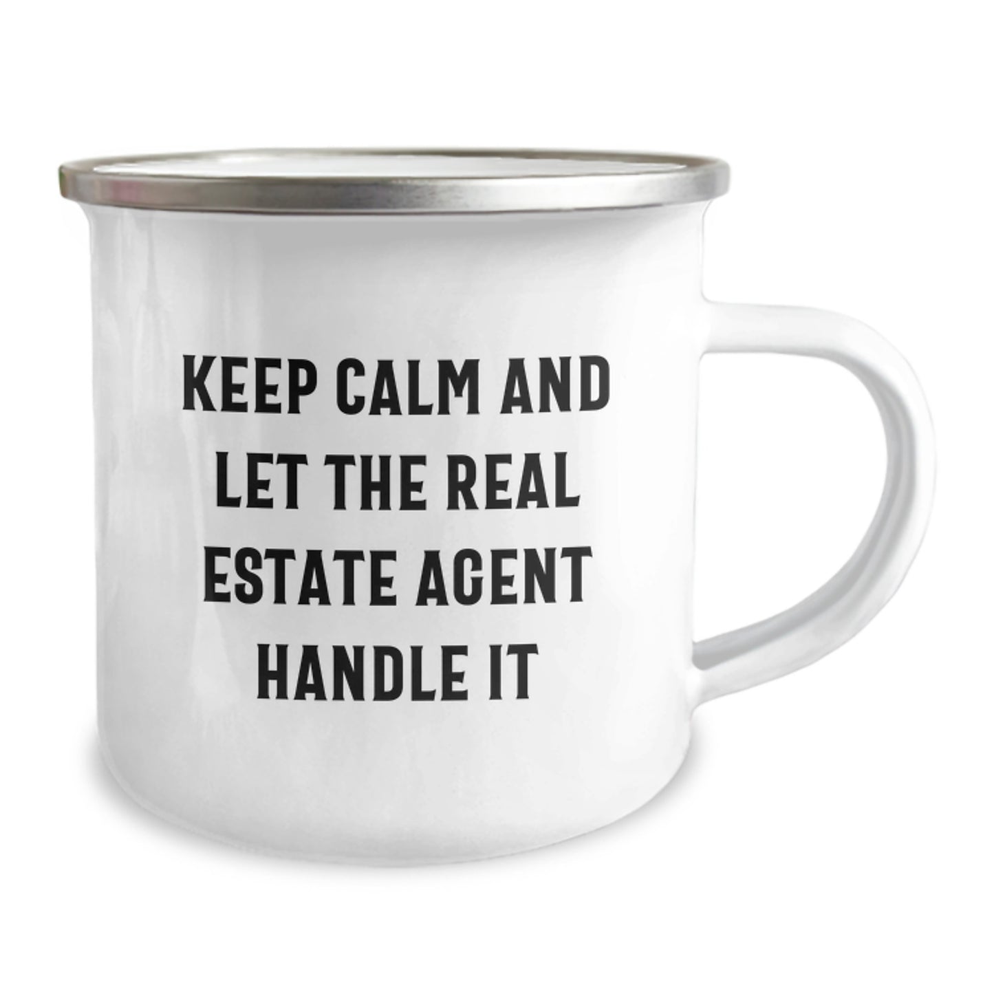 Funny Real Estate Agent Gifts from Friends for Real Estate Agent, Keep Calm with Camping Mug Graduation Unique Gifts, Perfect Real Estate Agent Encouragement - Image 2