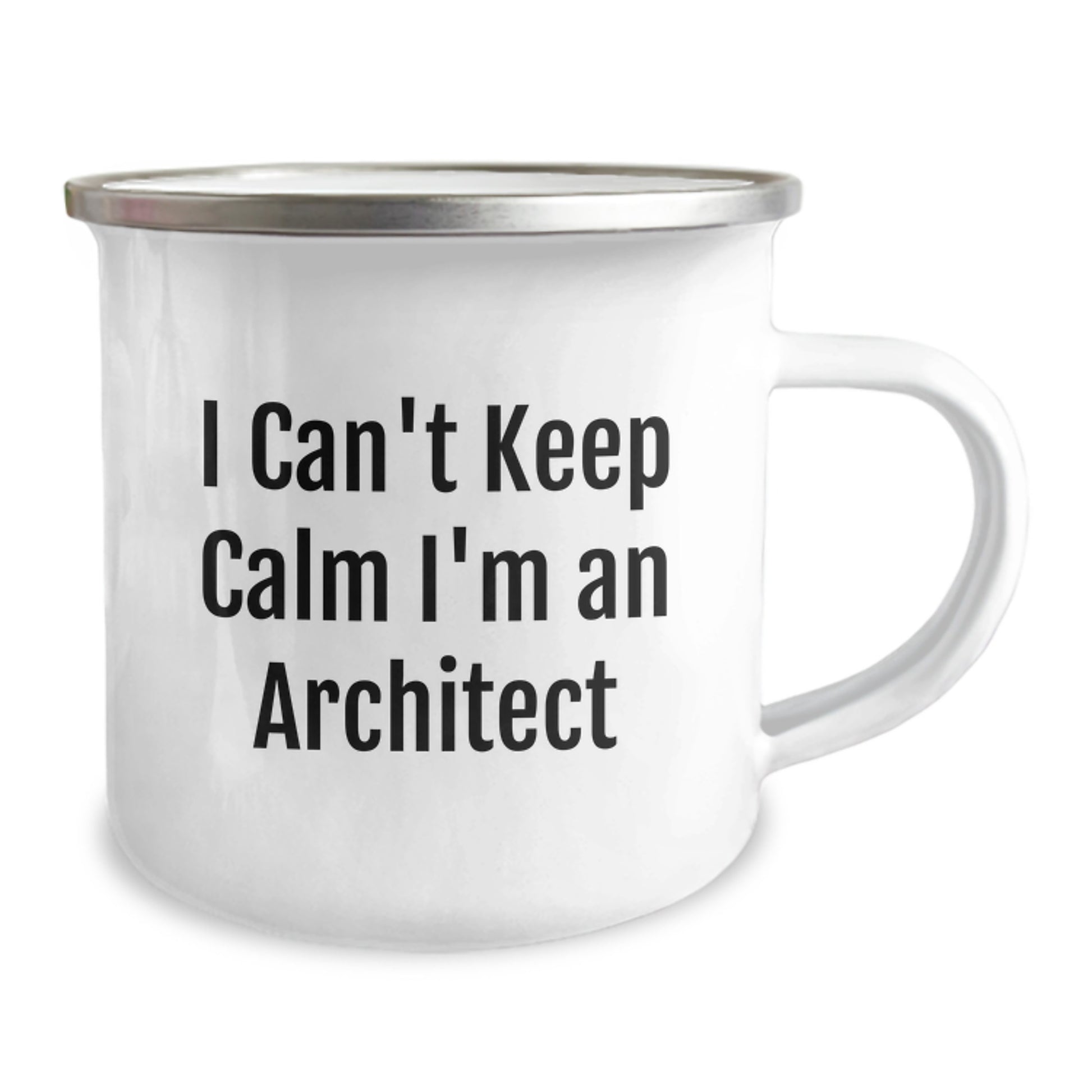 Funny Architect Gifts for Birthday - 'I Can't Keep Calm I'm An Architect' Camping Mug, 12 oz Stainless Steel with Enamel Finish, Ideal Gifts from Friends to Family - Image 2