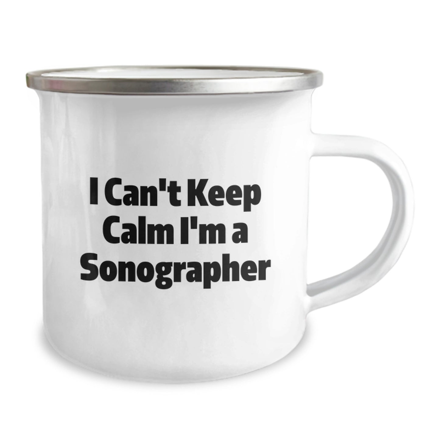 Funny Sonographer Gifts from Friends, I Can't Keep Calm I'm A Sonographer, Graduation Unique Gifts for Sonographer, Camping Mug - Image 2