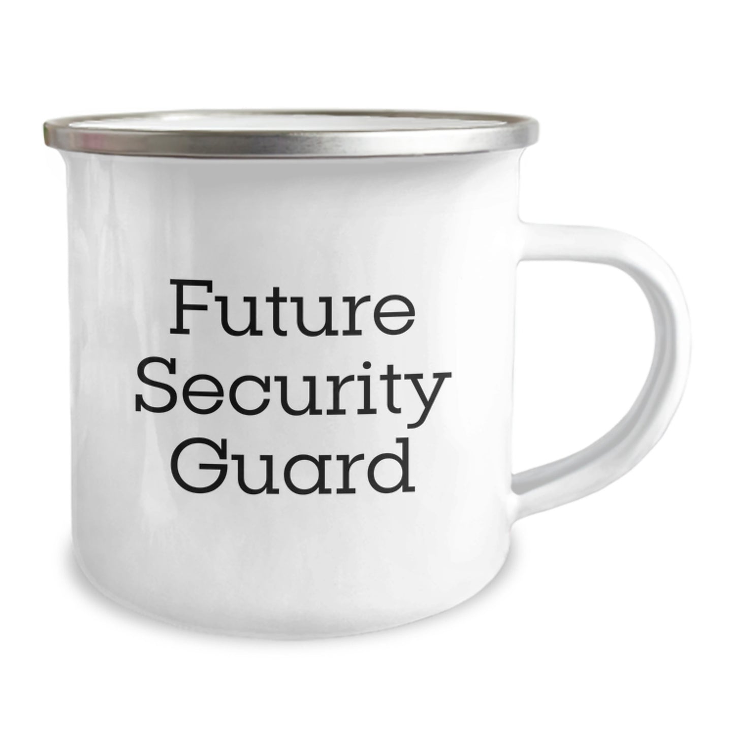 Funny Future Security Guard Gifts for Birthday, 'You're the Future, I'm the Protection' Camping Mug, 12 oz Stainless Steel with Enamel Finish, Gift from Friends to Family - Image 2
