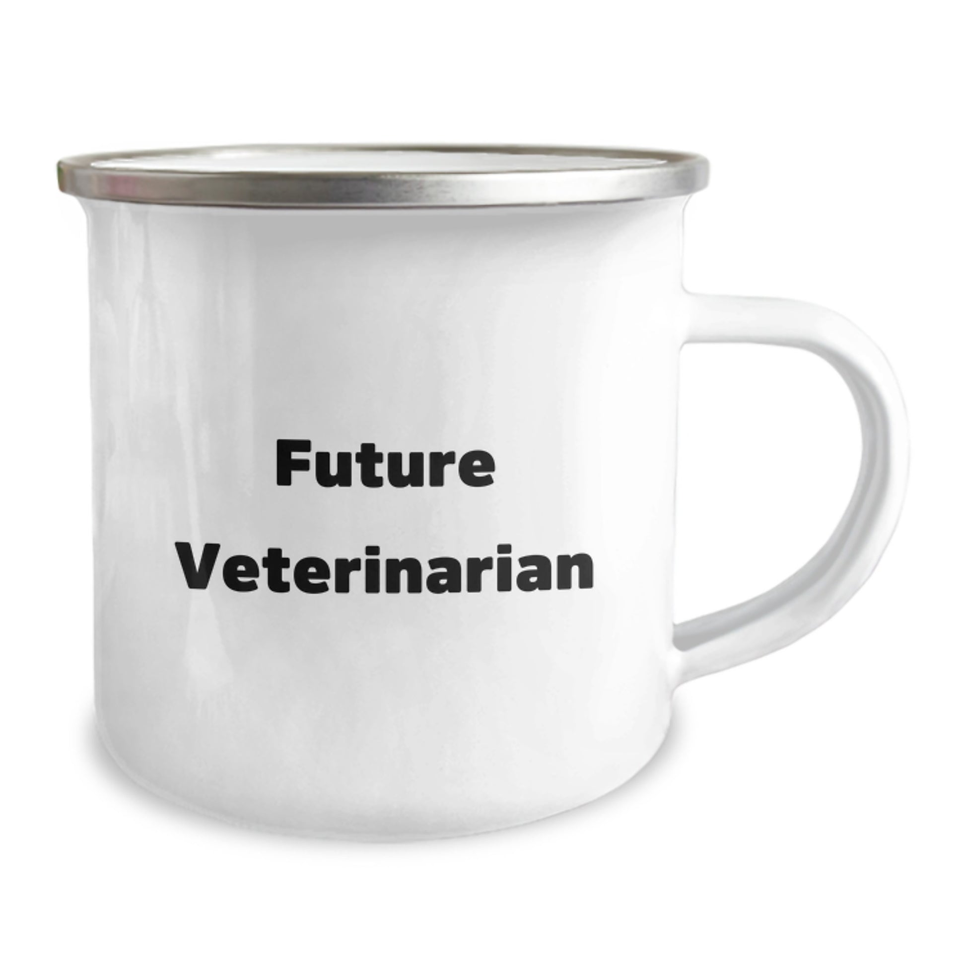Funny Future Veterinarian Birthday Unique Gifts from Friends, Unique Camping Mug for Veterinarian, 'Future Veterinarian' Quote, Stainless Steel with Enamel Finish - Image 2