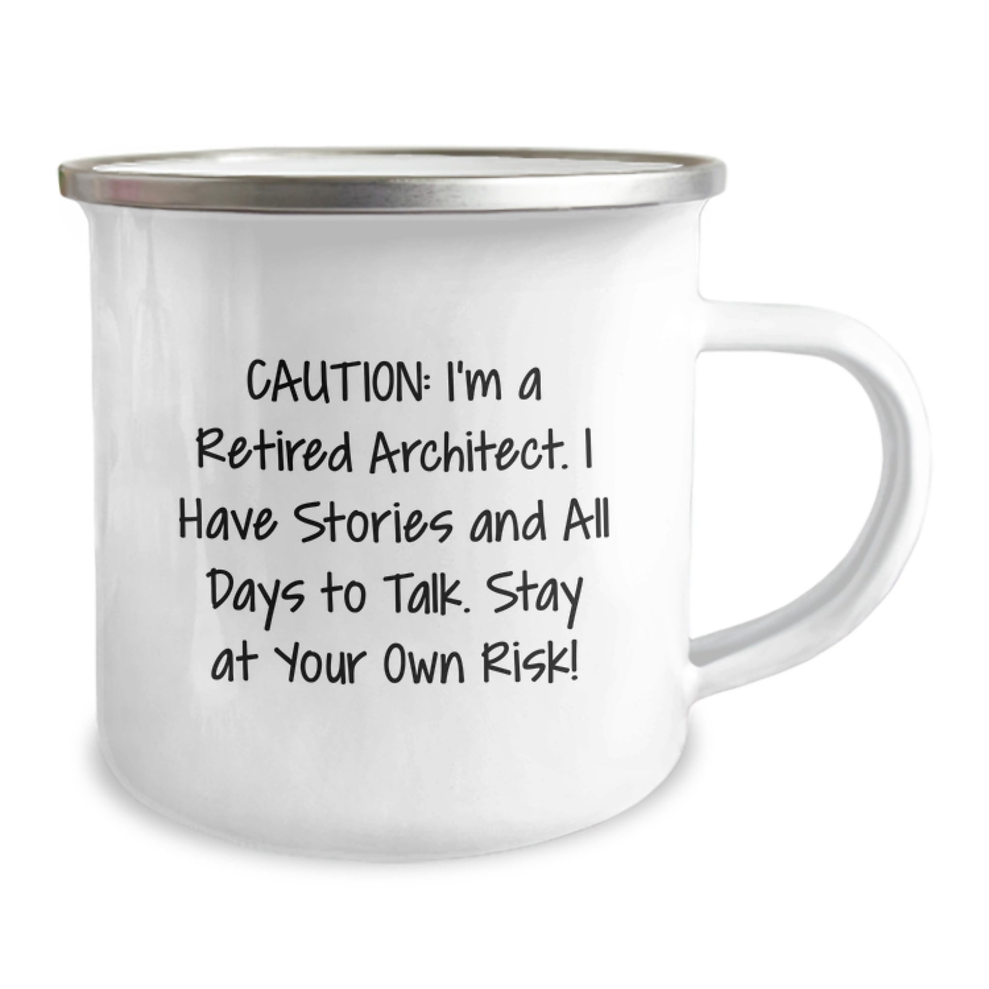 Architect Gifts - Caution: I'm A Retired Architect! Funny Camping Mug for Birthday, Perfect for Friends, Family, or Coworkers - Image 2
