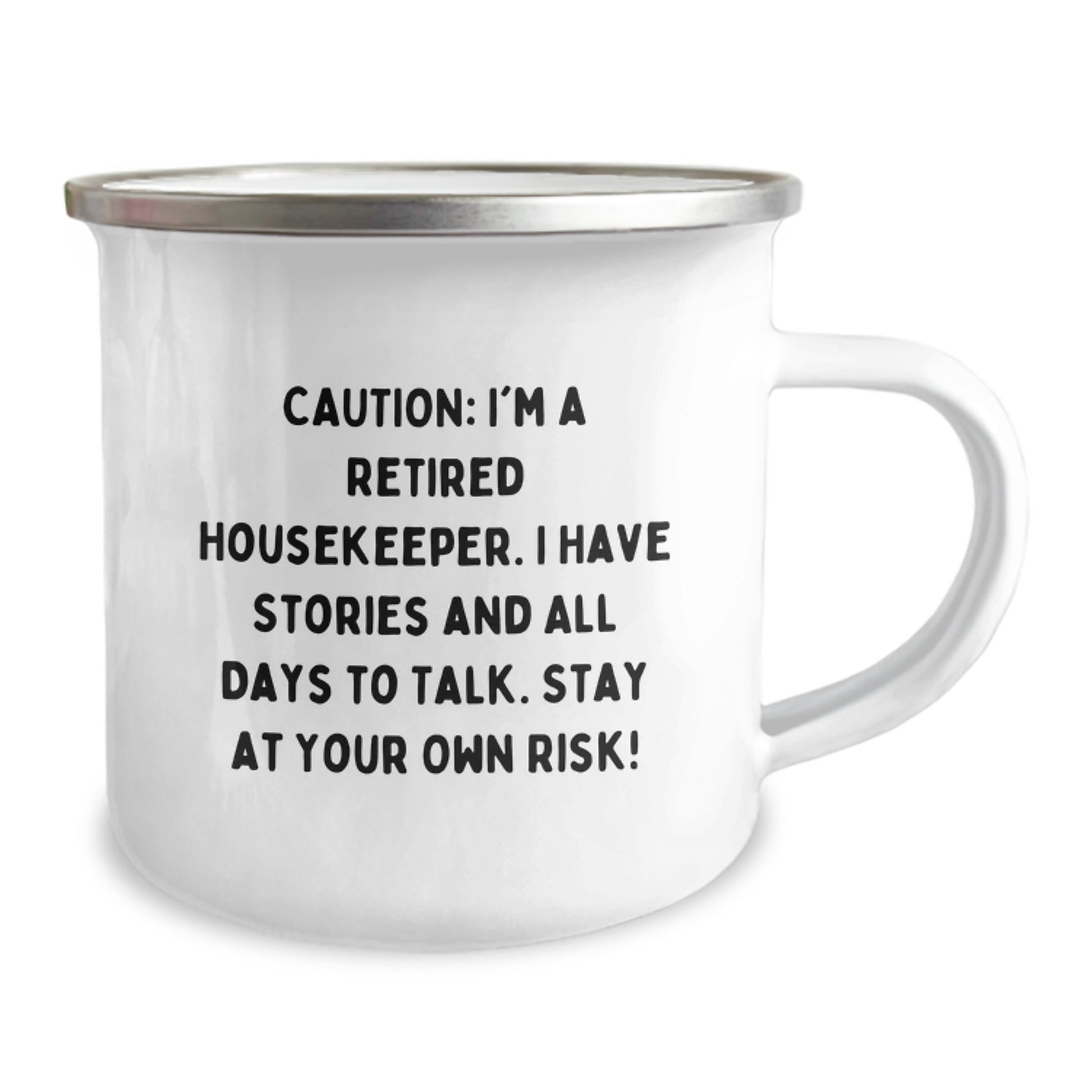 Housekeeper Humor, Funny Quote, Gifts from Friends for Housekeeper, 12 oz Camping Mug for Birthday - Image 2