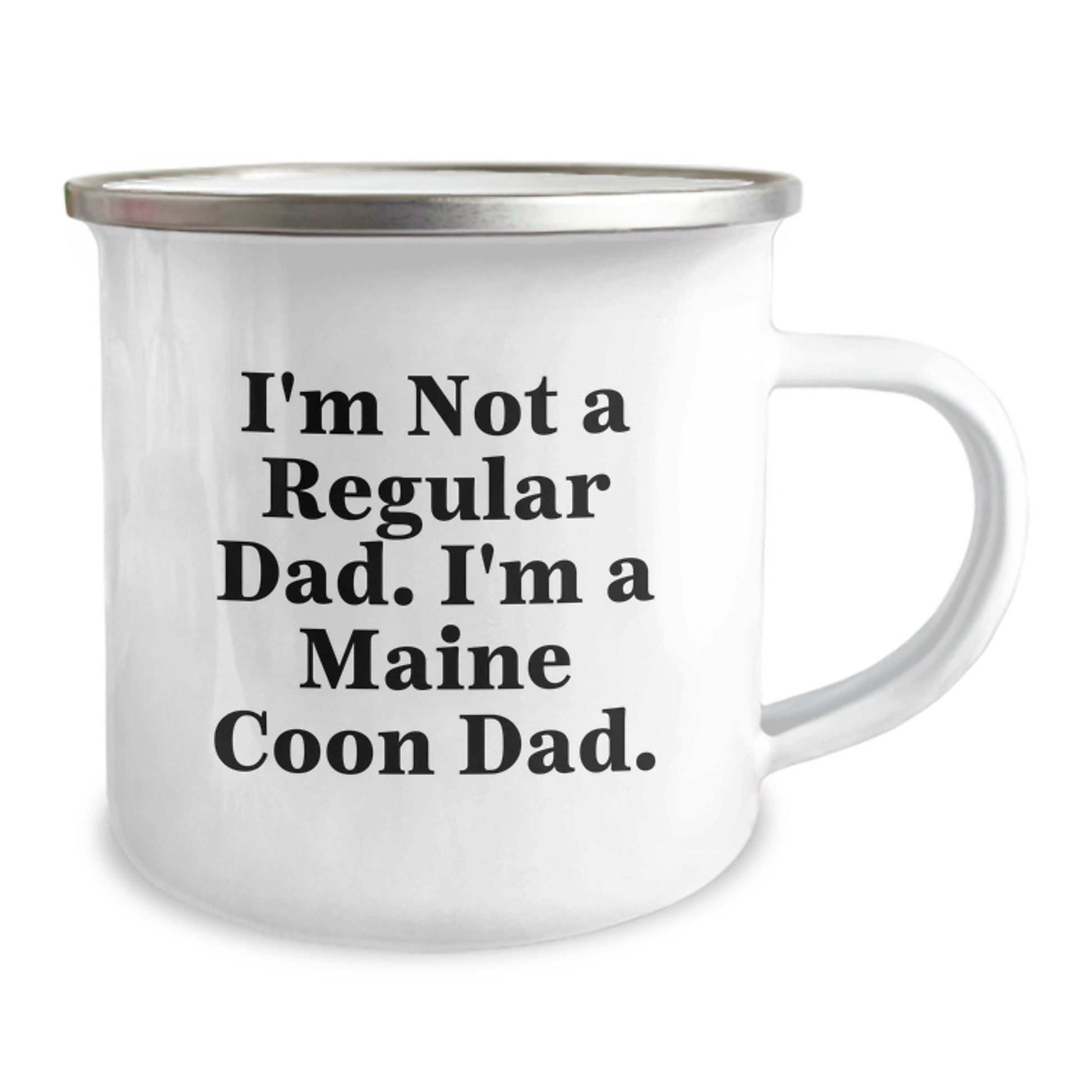 Maine Coon Cat Dad Camping Mug, Funny Gift from Dad to Maine Coon Cat Lover, Gifts for Cat Enthusiasts on Birthday - Image 2