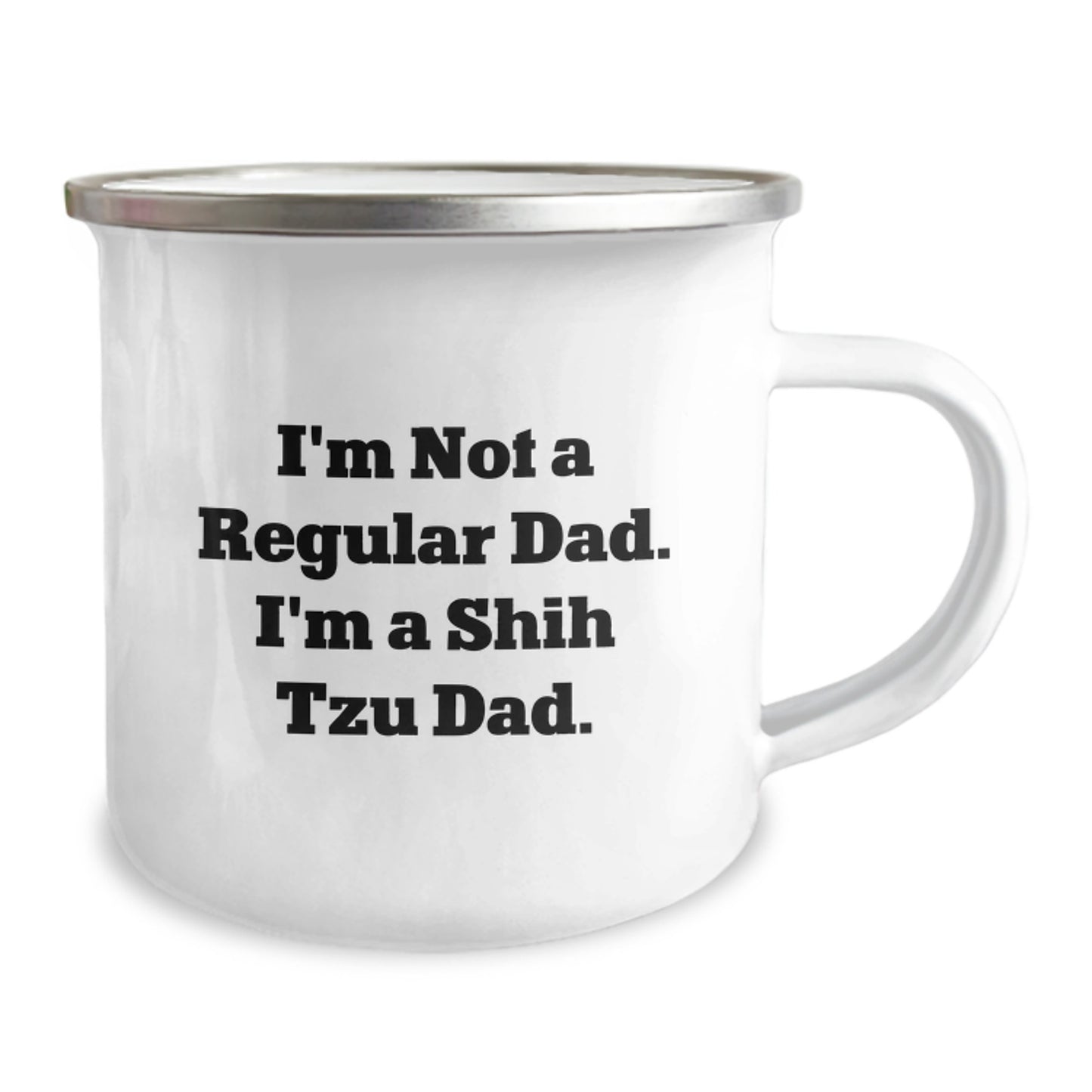 Funny Shih Tzu Dog Dad Gifts from Men to Friends for Birthday Unique Camping Mug - Image 2