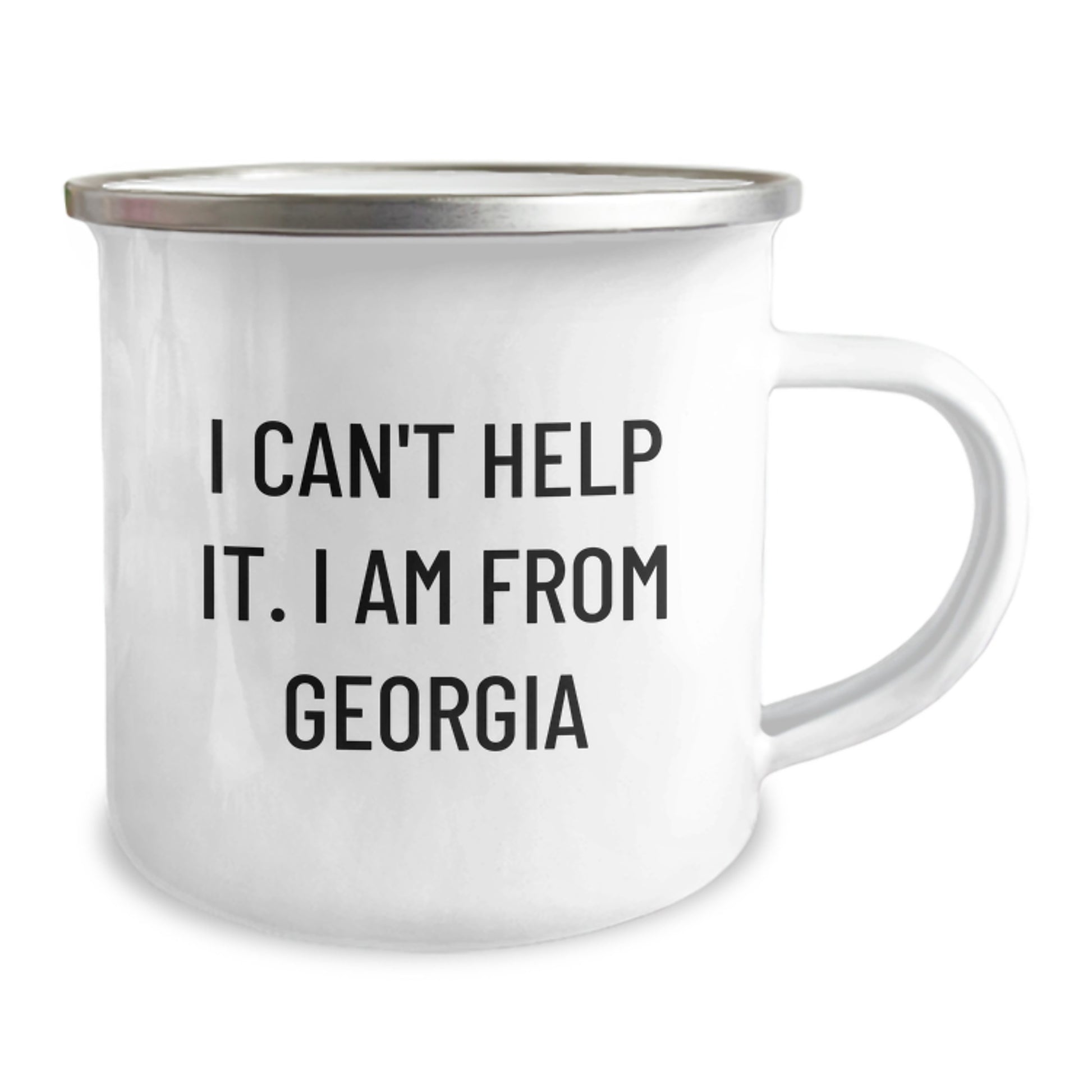 Funny Georgia Camping Mug Gifts from Friends for Birthday - 'I Can't Help It. I Am From Georgia' - Image 2