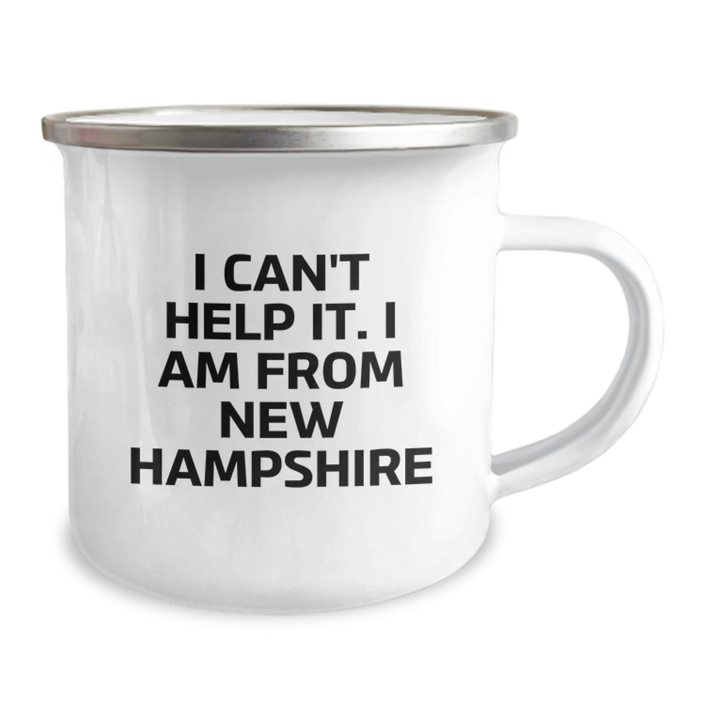 New Hampshire Lovers' Funny Camping Mug, Gifts from Friends to Family, Perfect for Birthday Celebrations, I Can't Help It. I Am From New Hampshire - Image 2