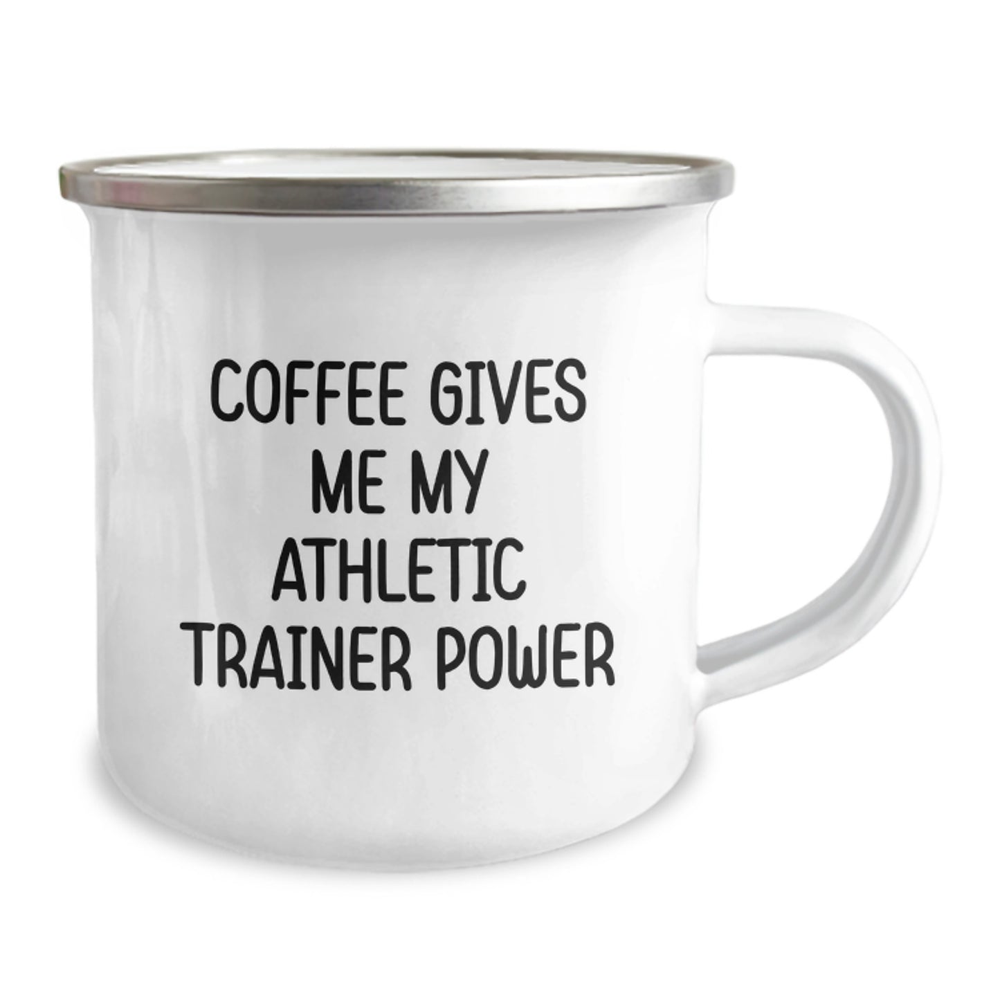 Funny Athletic Trainer Gifts from Friends for Birthday Camping Mug - 'Coffee Gives Me My Athletic Trainer Power' - Unique Athletic Trainer Birthday Unique Gifts - Image 2