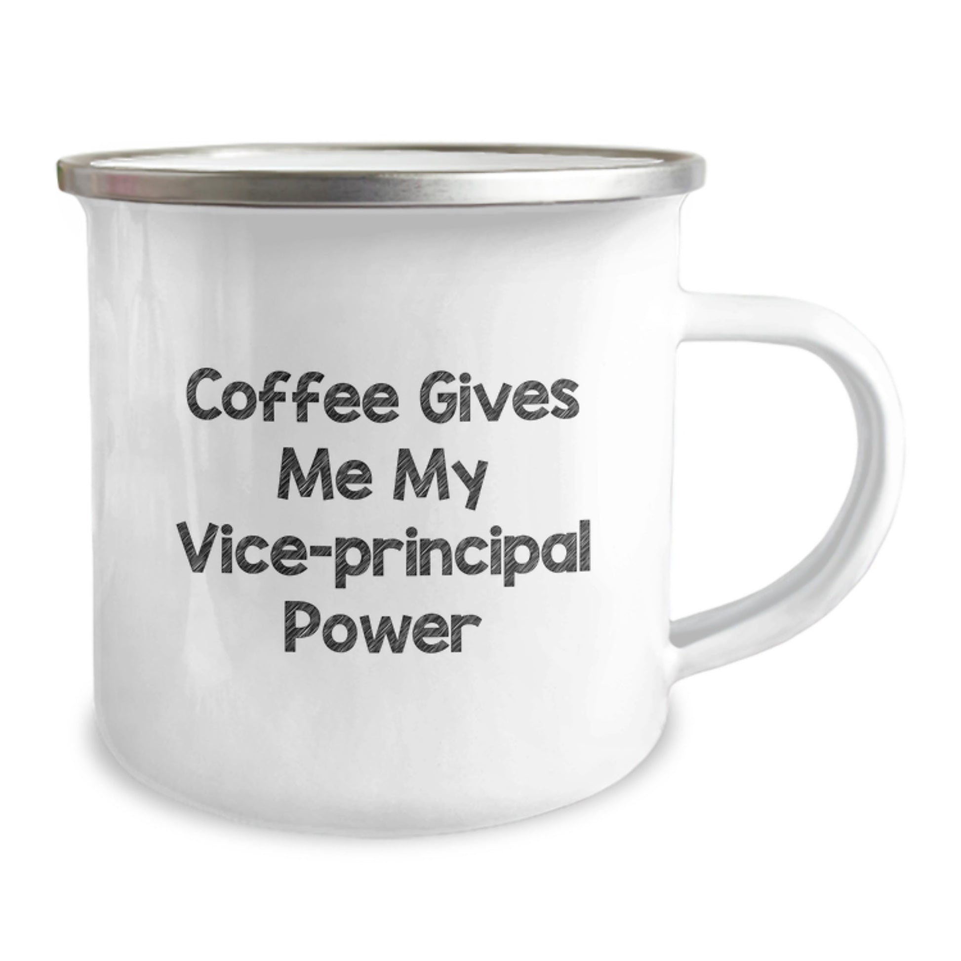 Funny Vice-principal Gifts from Friends for Birthday Camping Mug with 'Coffee Gives Me My Vice-principal Power' Quote - Image 2