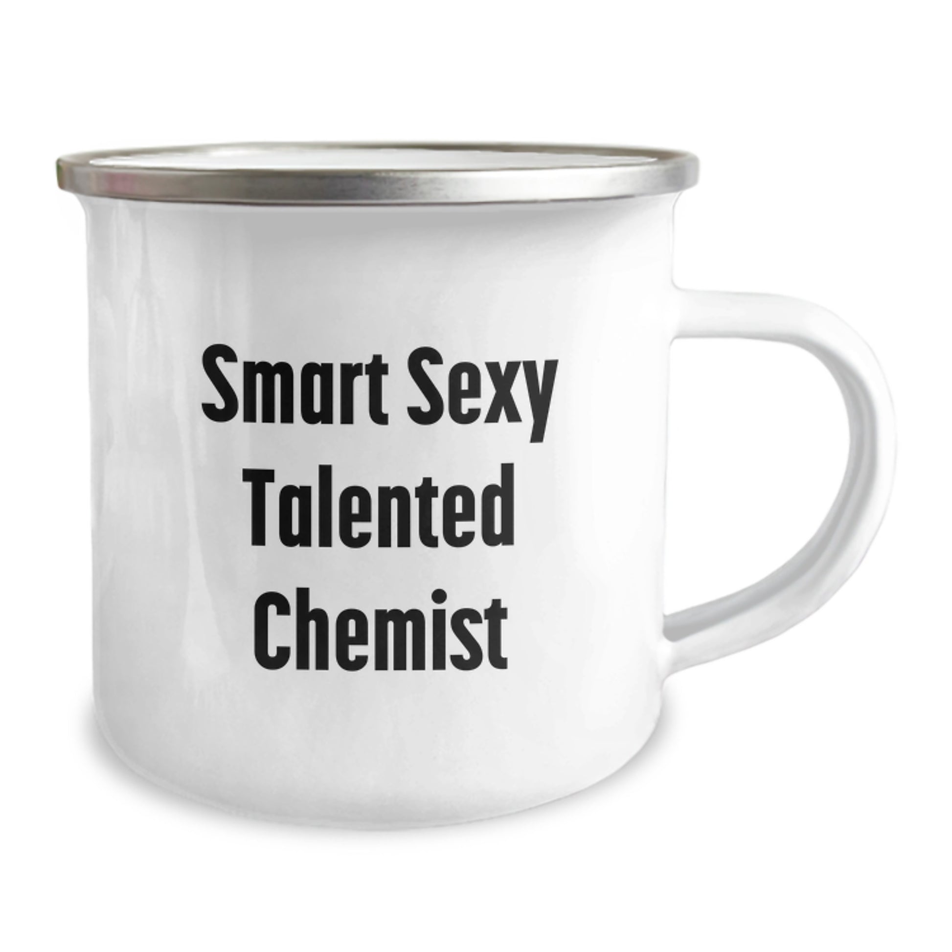 Smart Sexy Talented Chemist Funny Birthday Camping Mug Gifts from Friends - 'May the Reaction be with You' Quote - Image 2