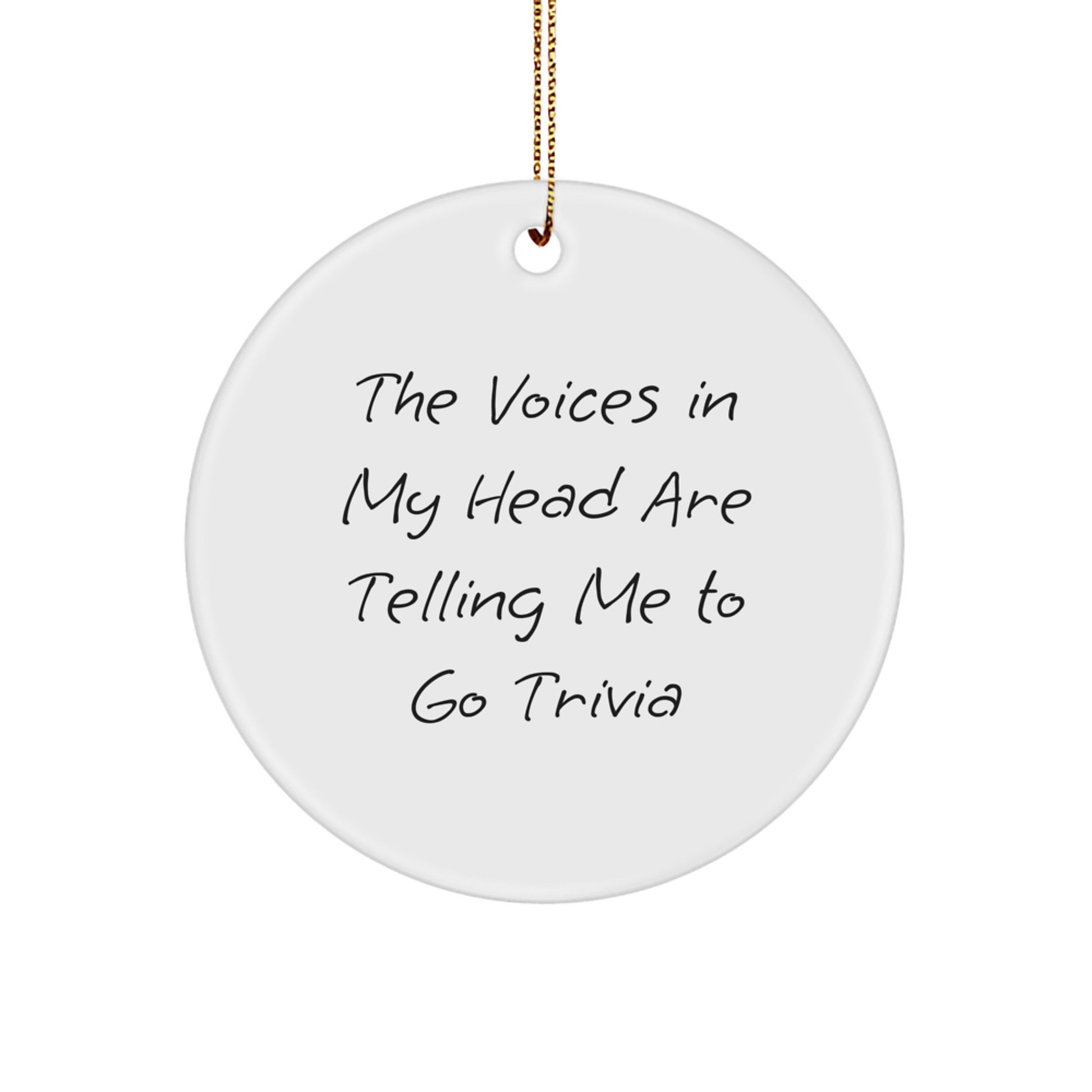 Funny Trivia Circle Ornament Gifts from Friends for Christmas Decor - Image 1