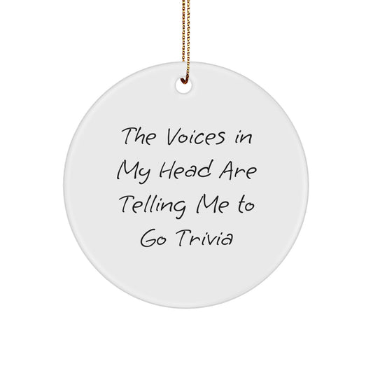 Funny Trivia Circle Ornament Gifts from Friends for Christmas Decor - Image 1