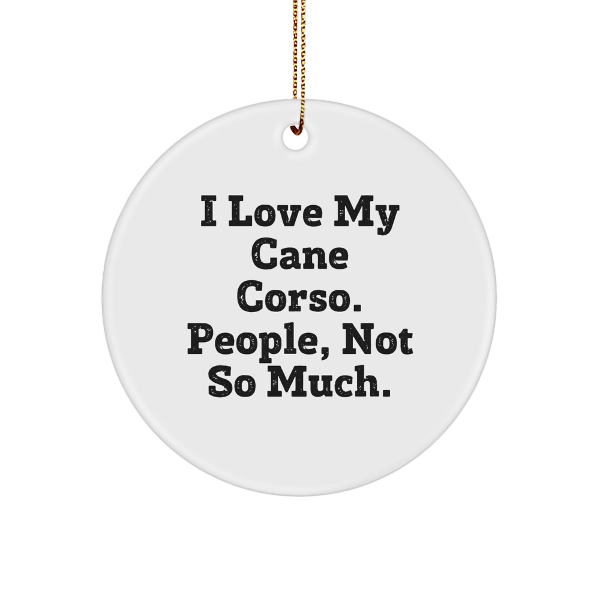 Cane Corso Dog Lovers Funny Gifts from Friends for Christmas Circle Ornament - Image 1