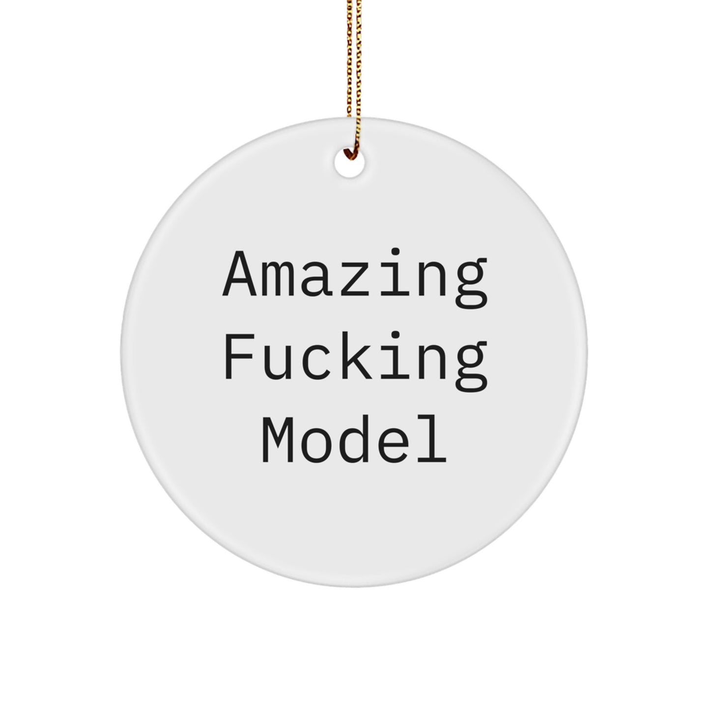 Amazing Funny Model Circle Ornament Gifts from Friends, Perfect for Christmas - Image 1