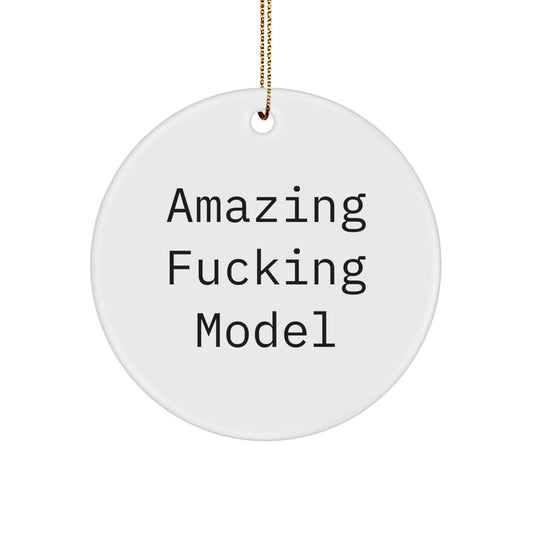 Amazing Funny Model Circle Ornament Gifts from Friends, Perfect for Christmas - Image 1