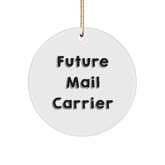 Funny Mail Carrier Gifts for Future Mail Carrier, Circle Ornament, Christmas Unique Gifts from Friends, Family, or Coworkers - Image 1