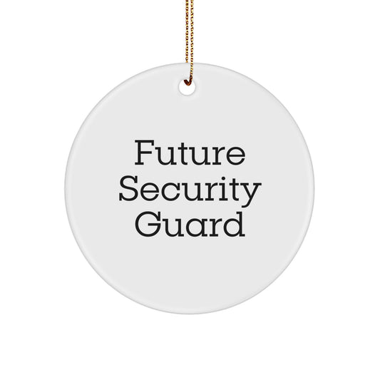 Security Guard Funny Quote Circle Ornament, Gifts from Friends for Security Guard, Christmas Unique Gifts for Men - Image 1