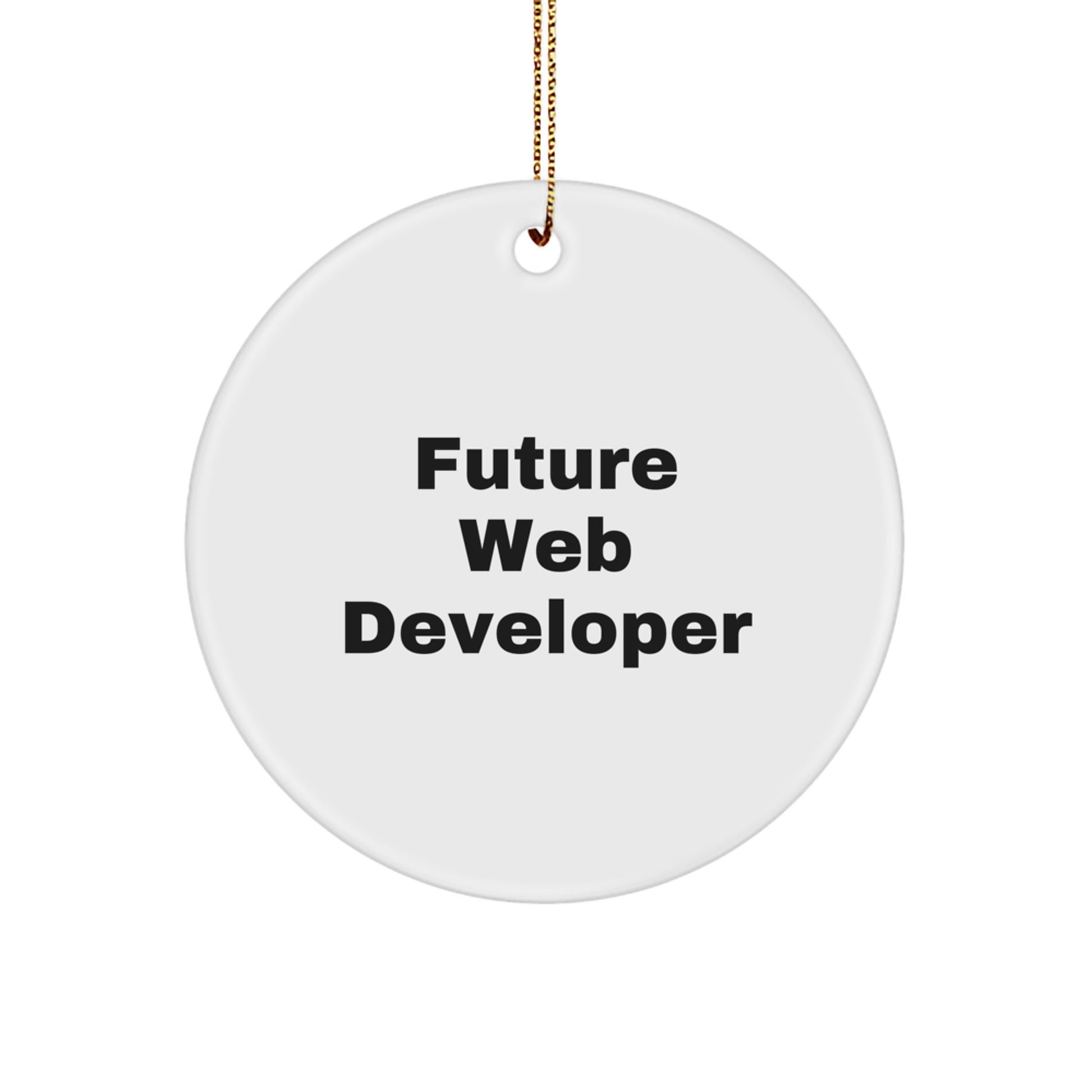 Funny Future Web Developer Circle Ornament Gifts from Friends, Web Developer Unique Christmas Unique Gift for Web Developers by Friends - Inspirational Quote - Image 1