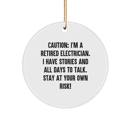 Electrician's Humorous Holiday Gift - Stay At Your Own Risk! Gifts from Dad to Electrician - Image 1