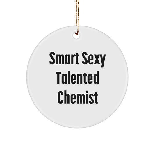 Smart Sexy Talented Chemist Gifts from Friends, 'This Chemist is a Circle of Awesomeness!' Circle Ornament for Christmas - Image 1