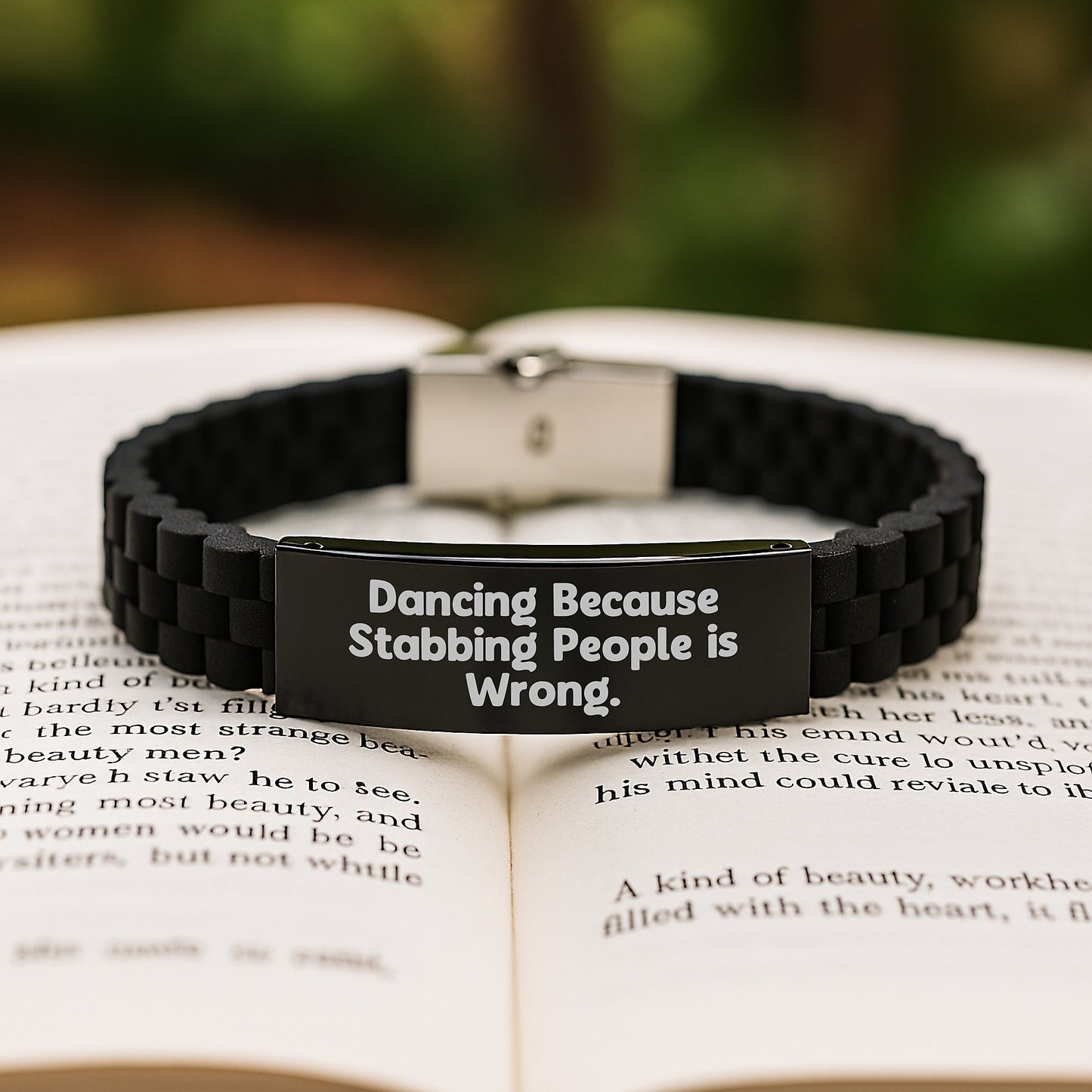 Funny Dancing Gifts for Her, Unique Glide lock Clasp Bracelet, Dancing Because Stabbing People Is Wrong., Gifts from Women to Friends, Perfect for Graduation - Image 2