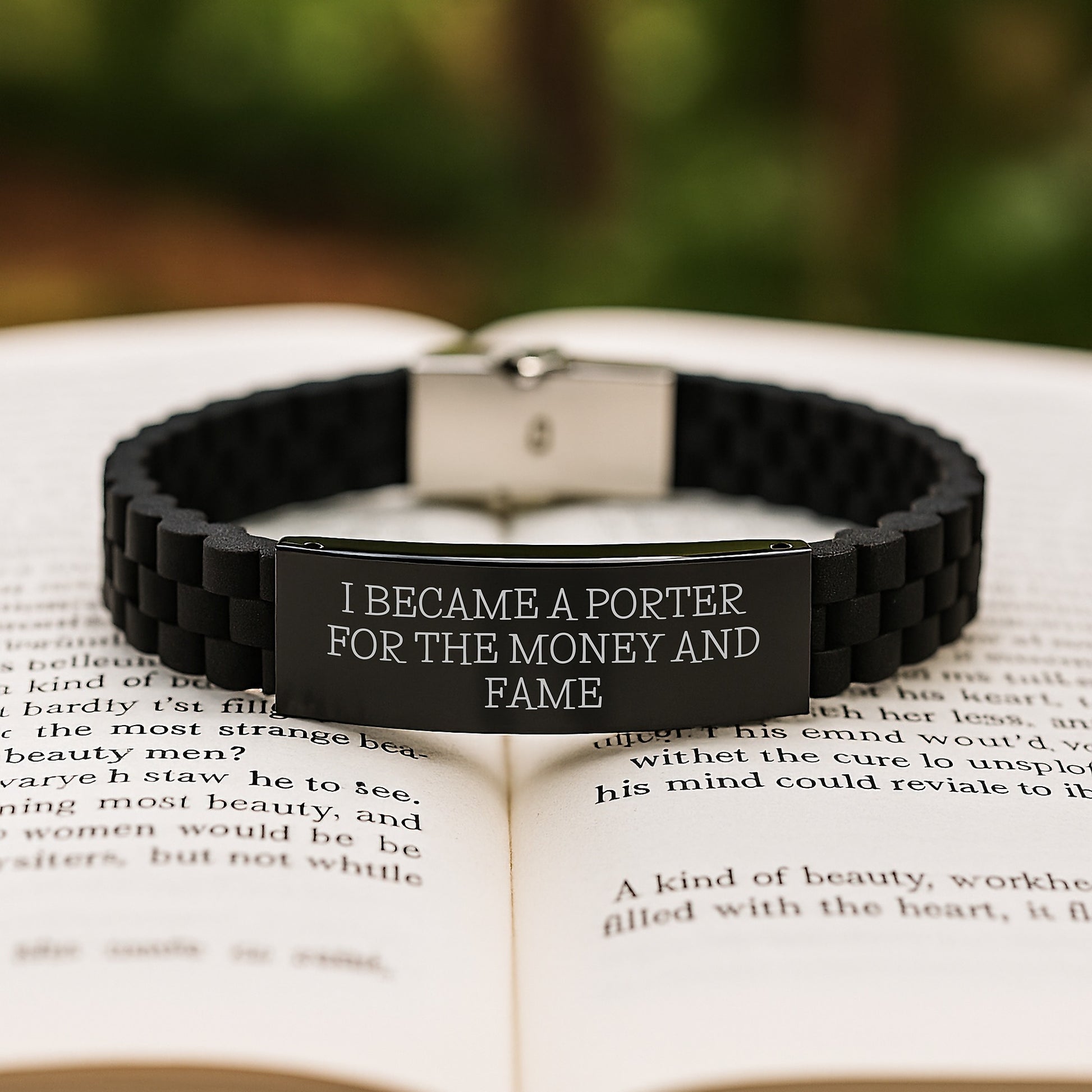 Porter Fame Gift from Friends, Inspirational Glide lock Clasp Bracelet for Men, Unique Graduation Presents from Family - Image 2