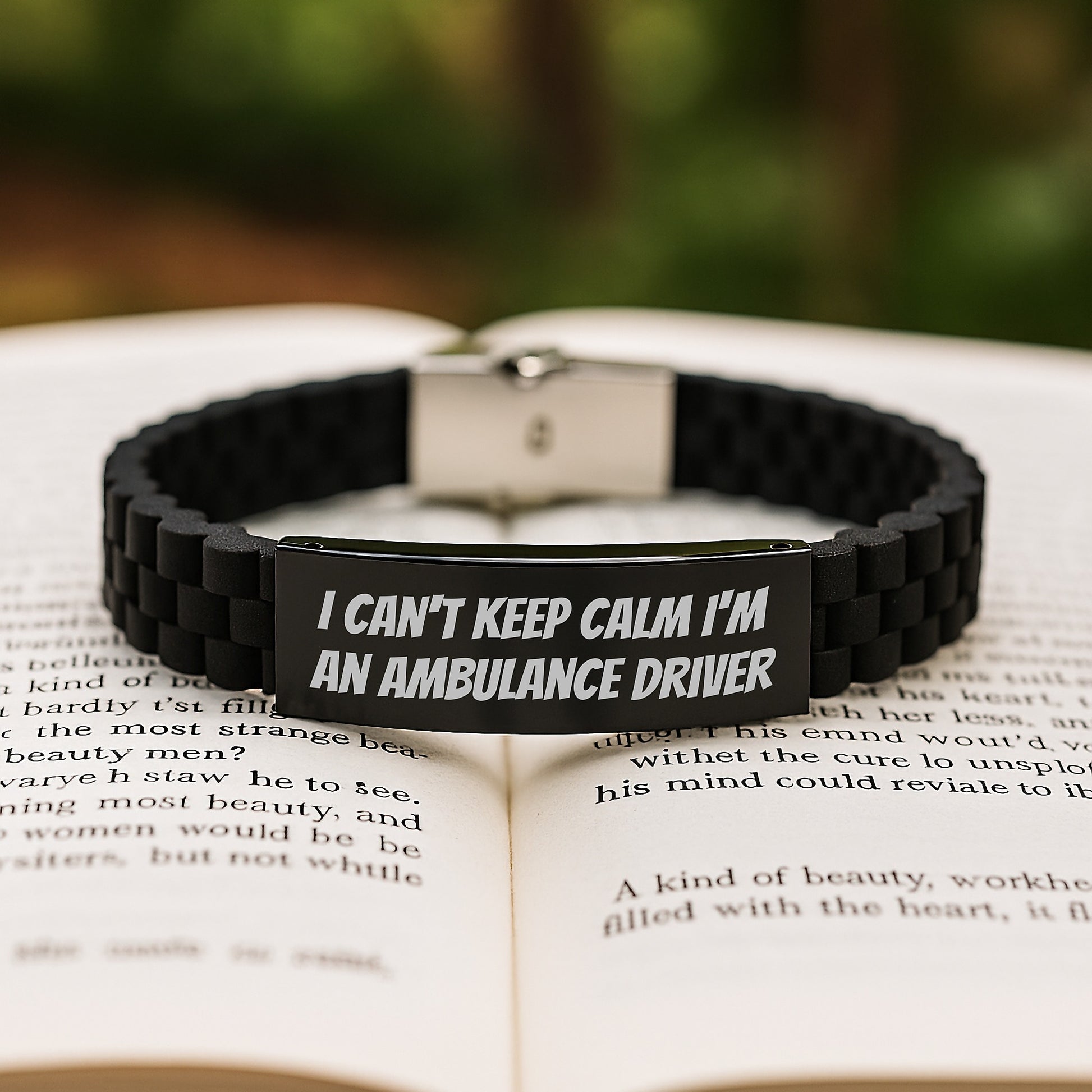 Ambulance Driver Gifts from Friends - Funny I Can't Keep Calm I'm An Ambulance Driver Glide lock Clasp Bracelet for Men or Women Graduation Unique Gifts - Image 2