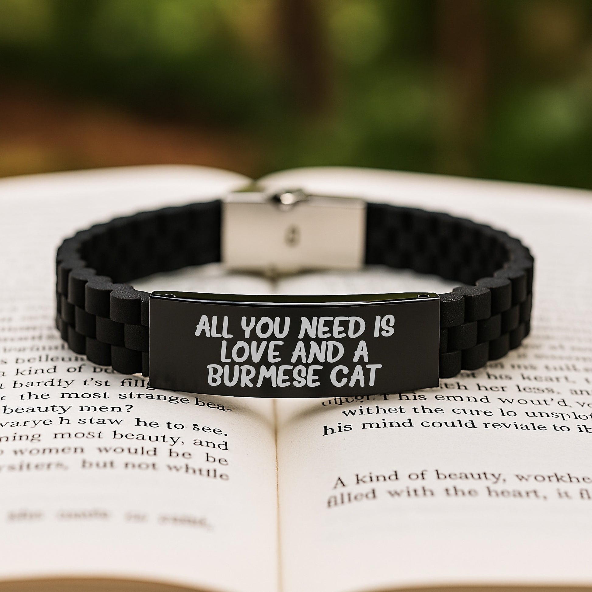 Funny Burmese Cat Gifts for Men or Women, All You Need Is Love And A Burmese Cat Glide lock Clasp Birthday Presents from Family Friends Coworkers - Image 2