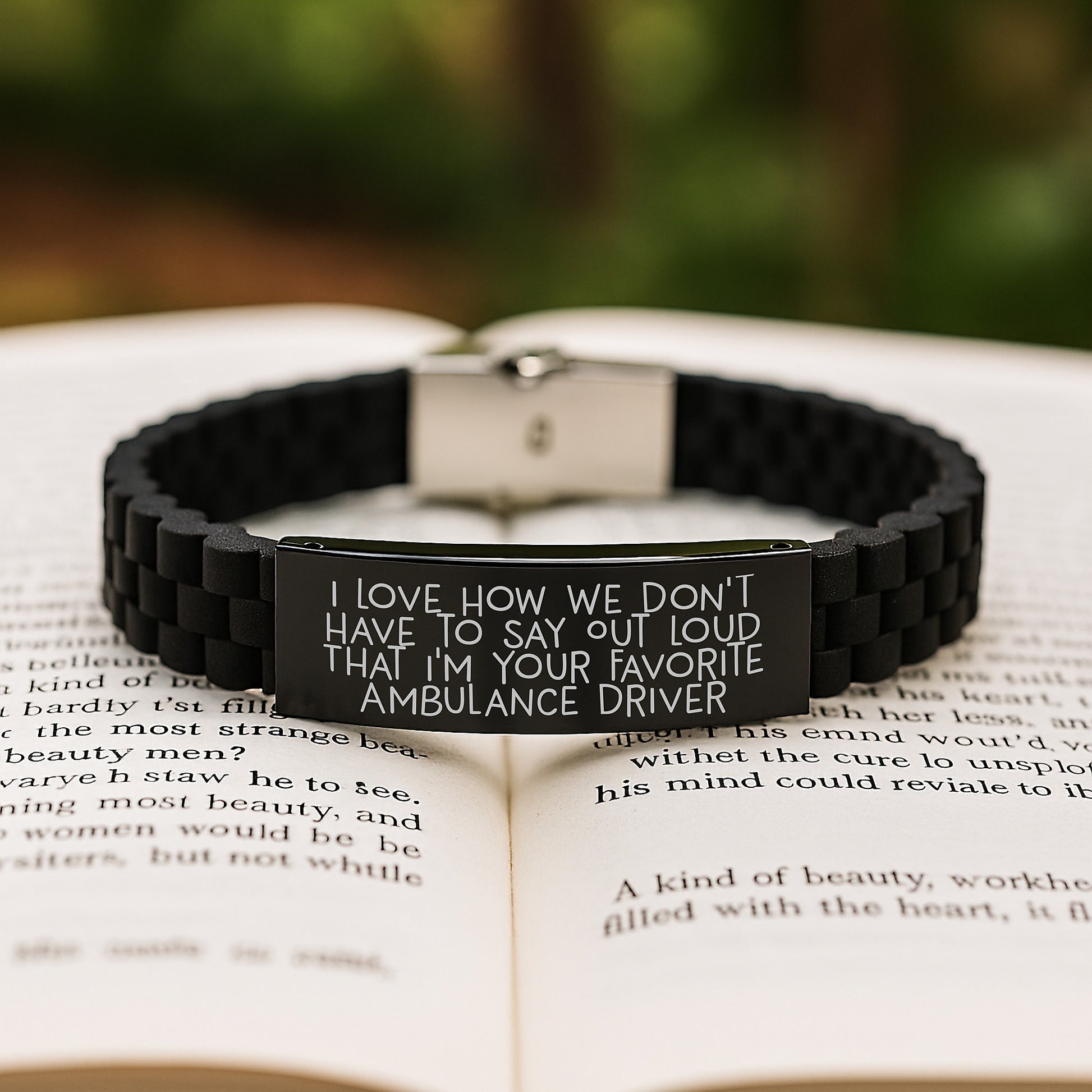 Ambulance Driver Gifts from Friends, Funny Quote Glide lock Clasp Bracelet for Ambulance Driver, Perfect Graduation Unique Gifts for Men - Image 2