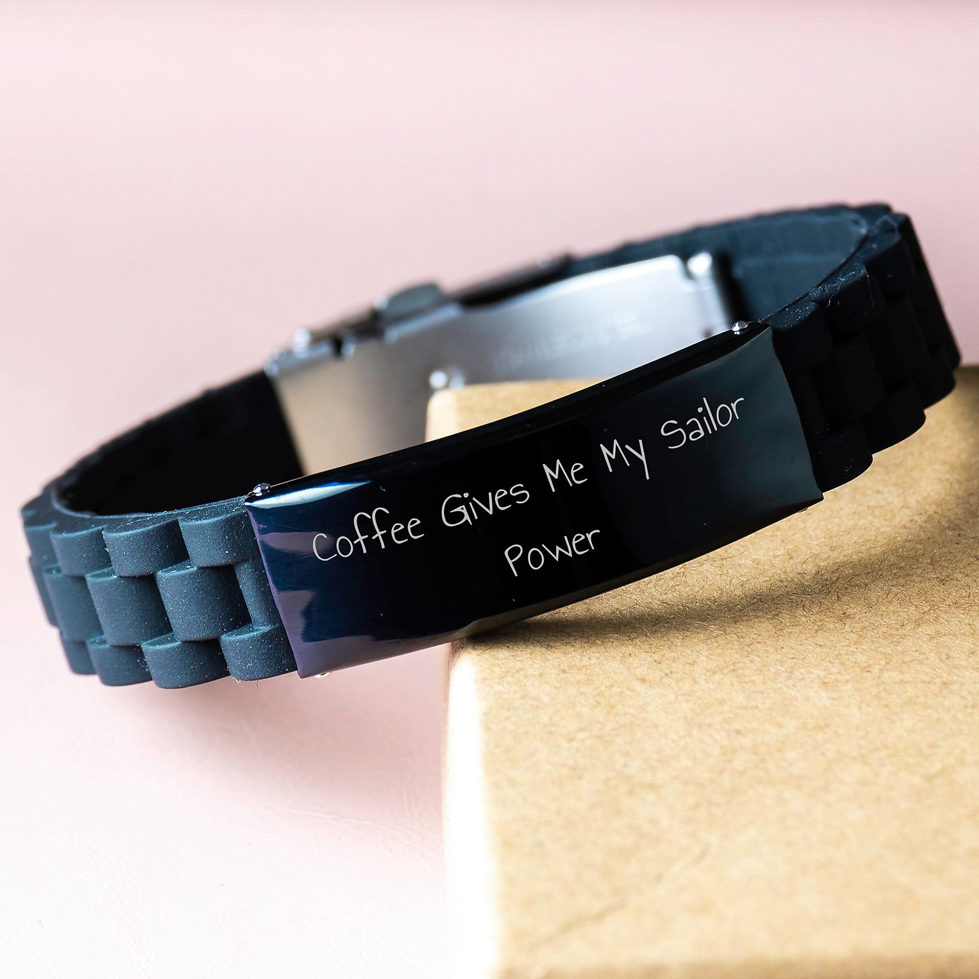 Funny Sailor Gifts for Men - Glide lock Clasp Bracelet with Coffee Power - Birthday Unique Gifts from Friends - Image 3